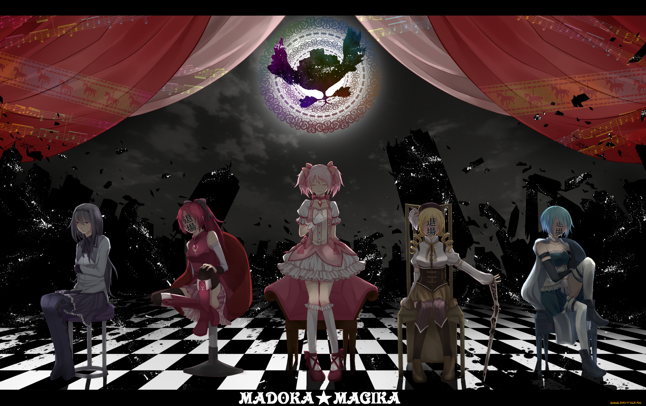 аниме, mahou, shoujo, madoka, magika, sakura, kyouko, kaname, akemi, homura, tomoe, mami, miki, sayaka, magica