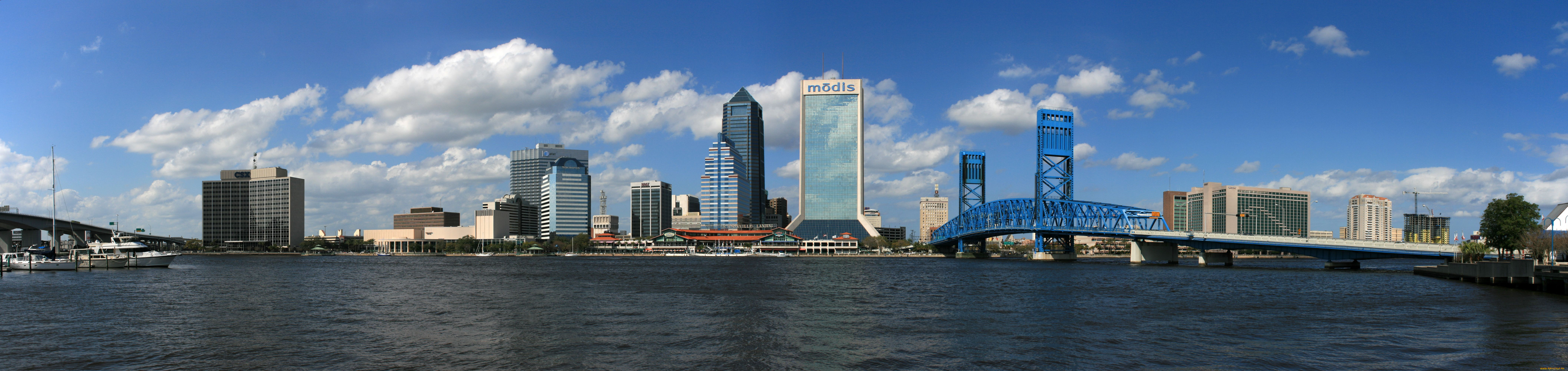 jacksonville, florida, города, панорамы