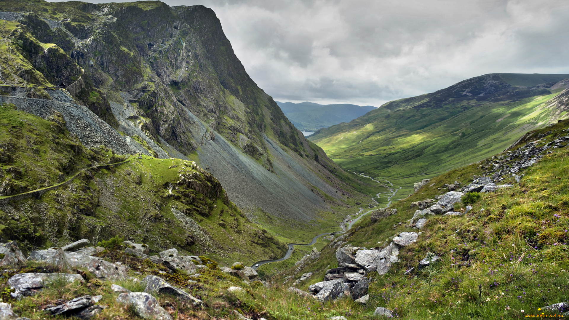 природа, горы, дорога, пейзаж