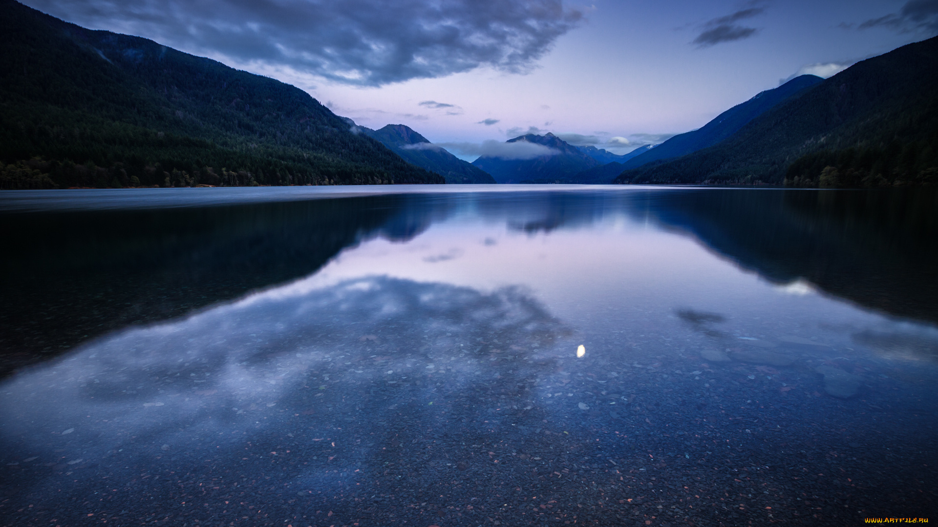 природа, реки, озера, ночь, озеро, горы