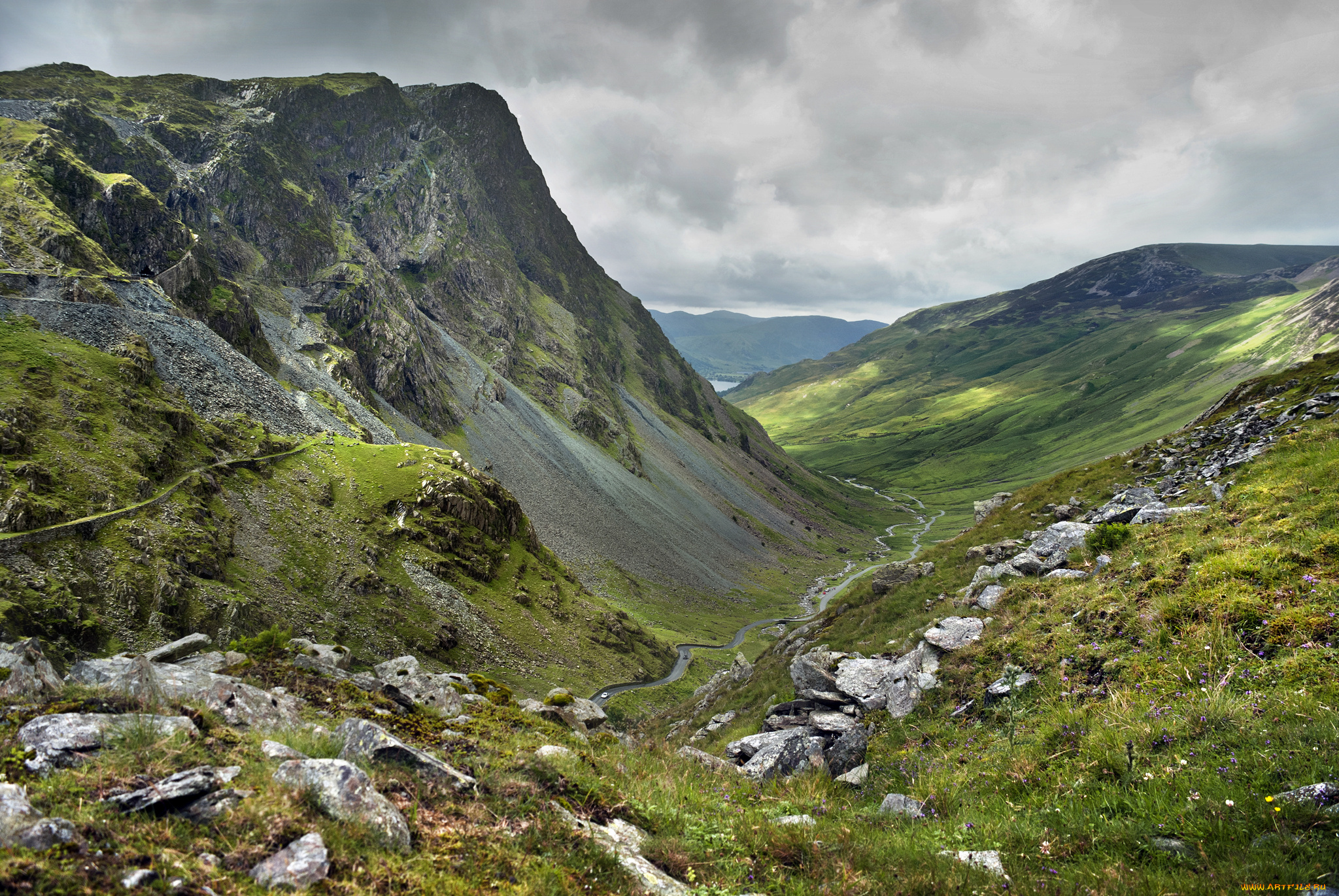 природа, горы, дорога, пейзаж