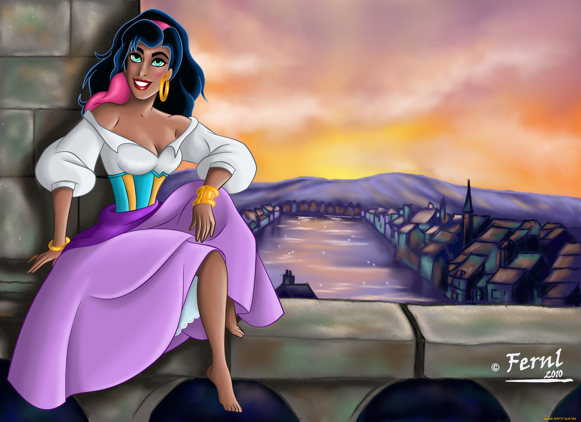 мультфильмы, the, hunchback, of, notre, dame, девушка