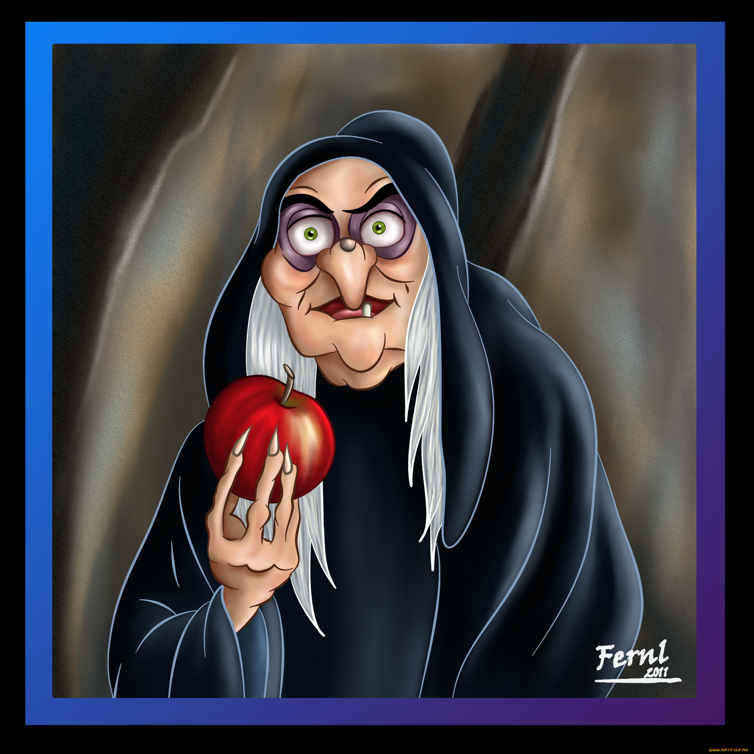 мультфильмы, snow, white, and, the, seven, dwarfs, старушка, яблоко