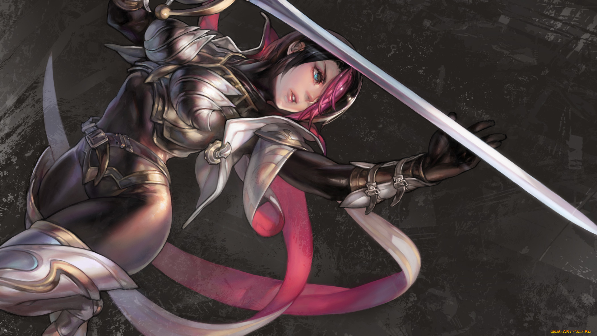 видео, игры, league, of, legends, фон, девушка, меч, omegaboost, aoin, арт, league, of, legends