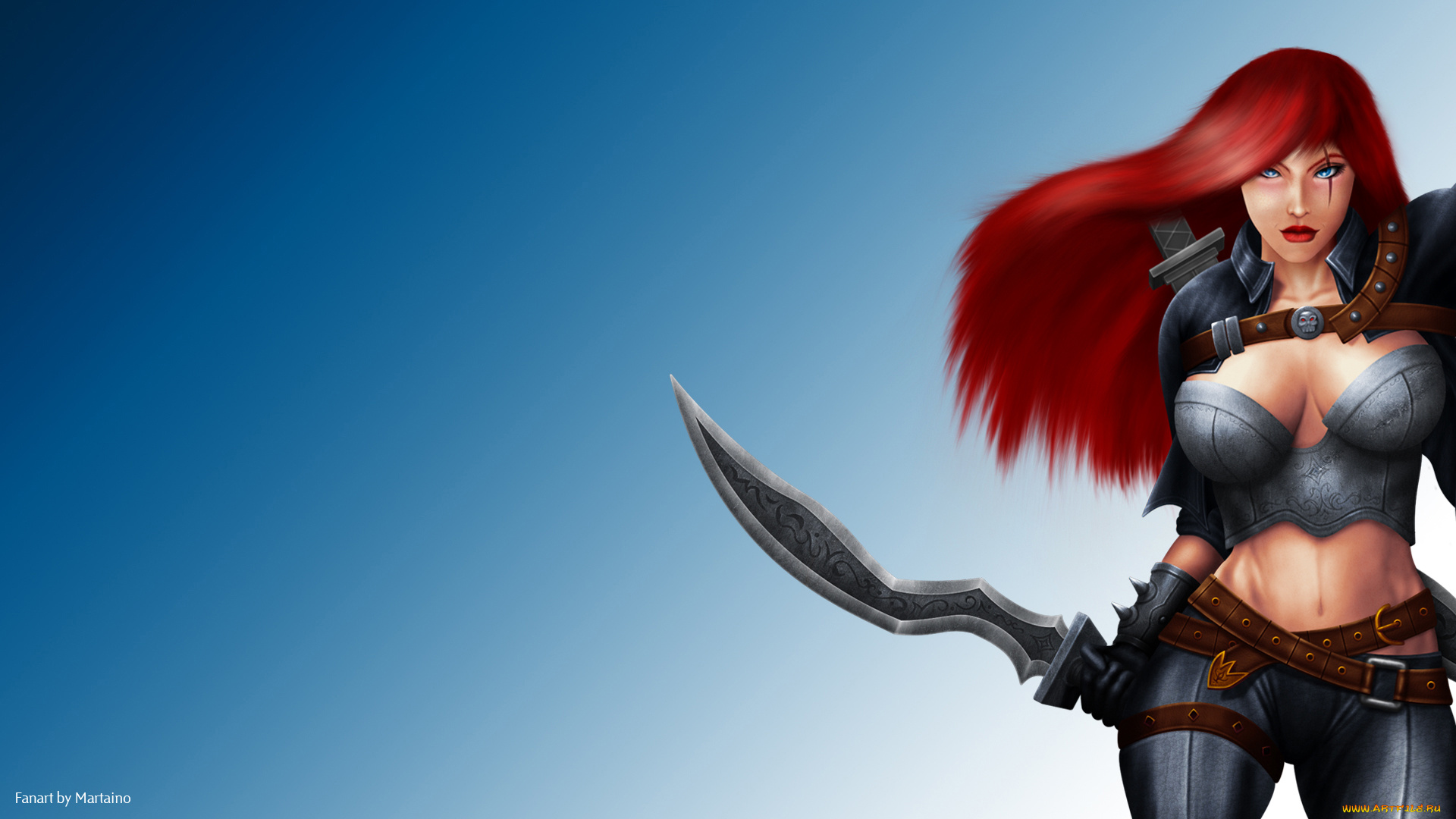 видео, игры, league, of, legends, кинжалы, фон, девушка, katarina, league, of, legends