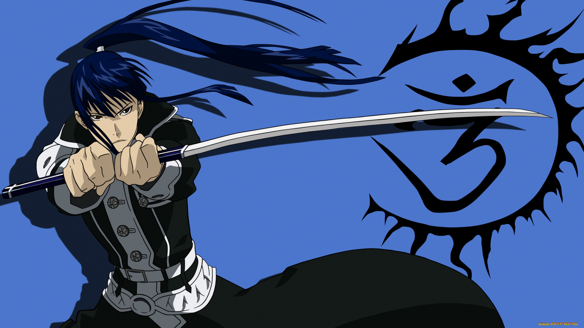 аниме, , gray-man, воин, экзорцист, kanda, меч, оружие