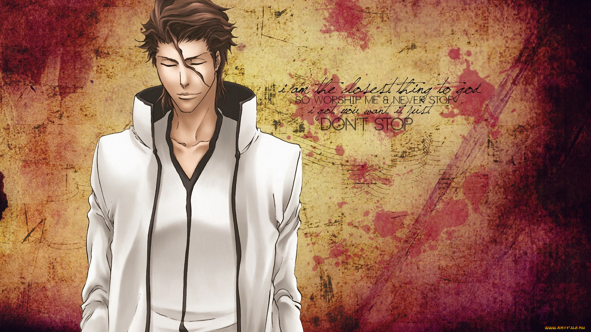 аниме, bleach, злодей, aizen, sosuke, мужчина, shinigami, воин