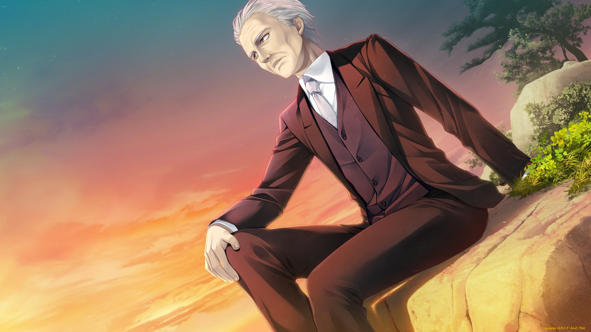 аниме, boku, no, hitori, sensou, мужчина