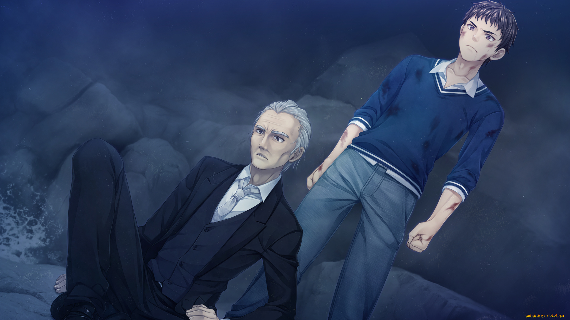 аниме, boku, no, hitori, sensou, мужчина, парень