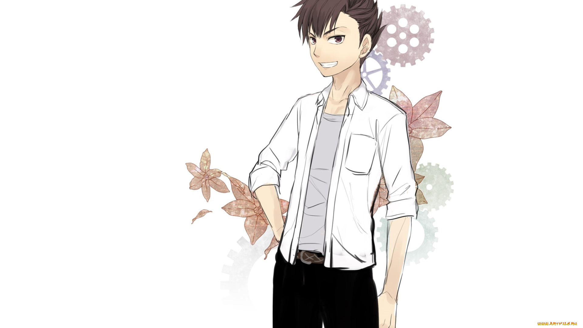 аниме, boku, no, hitori, sensou, парень