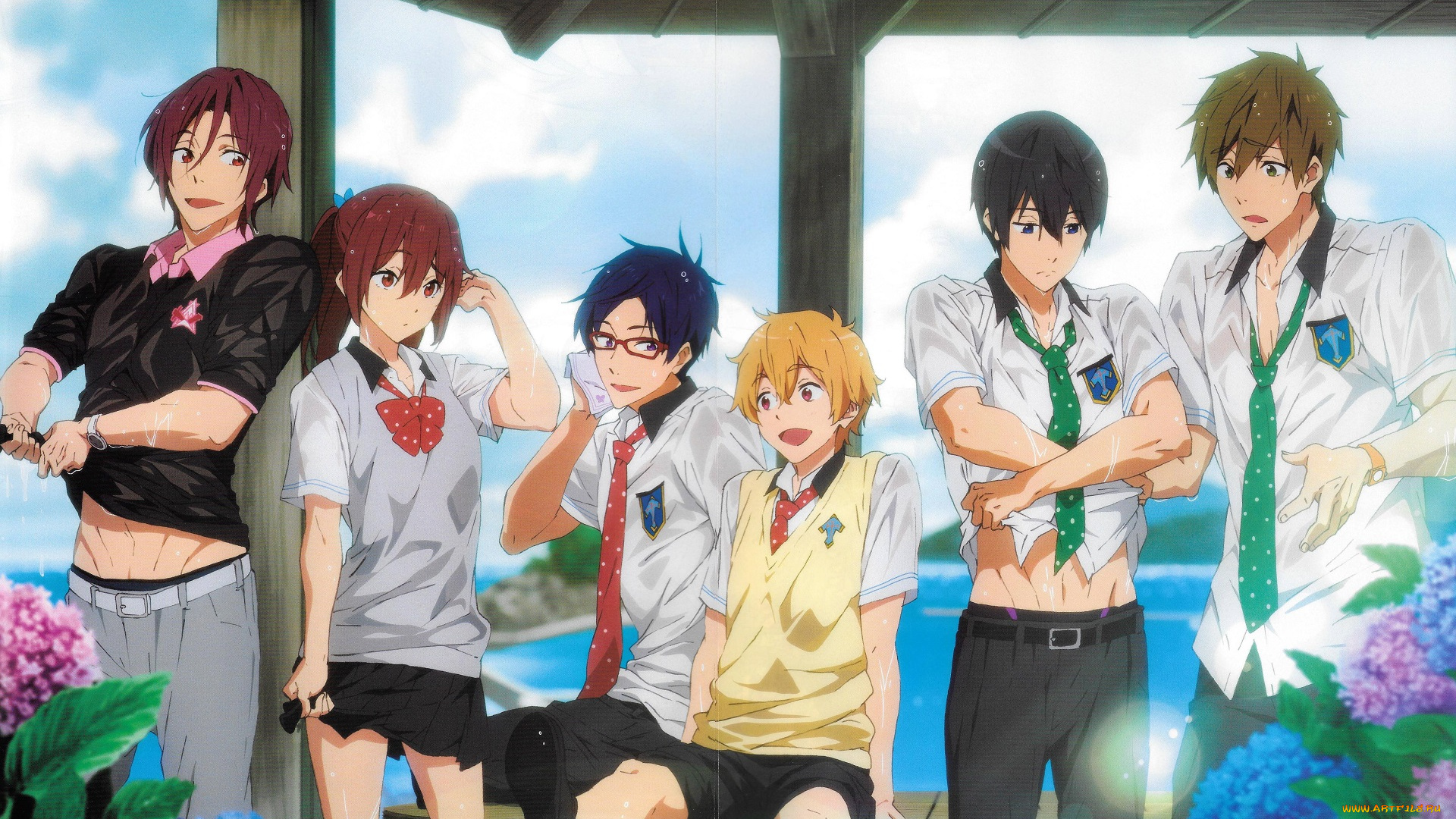 аниме, free, парни