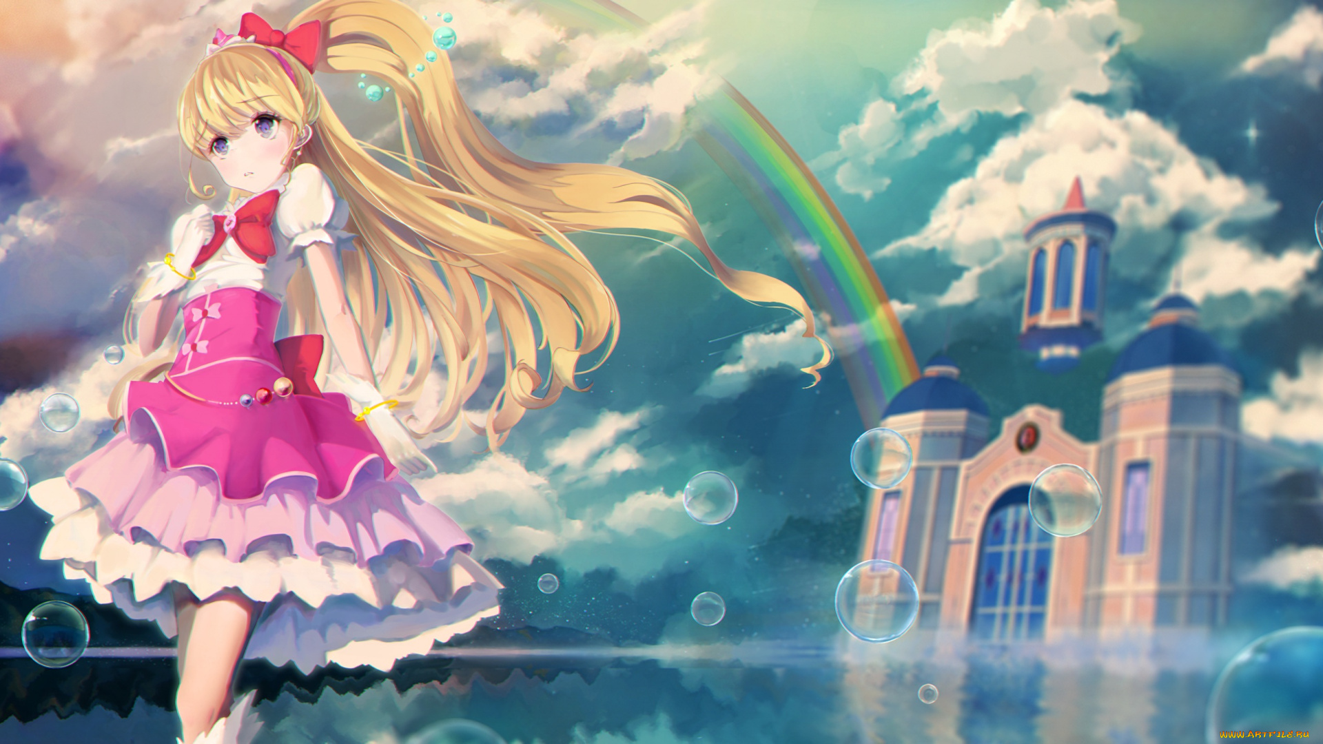 аниме, город, , улицы, , здания, mahou, girls, precure