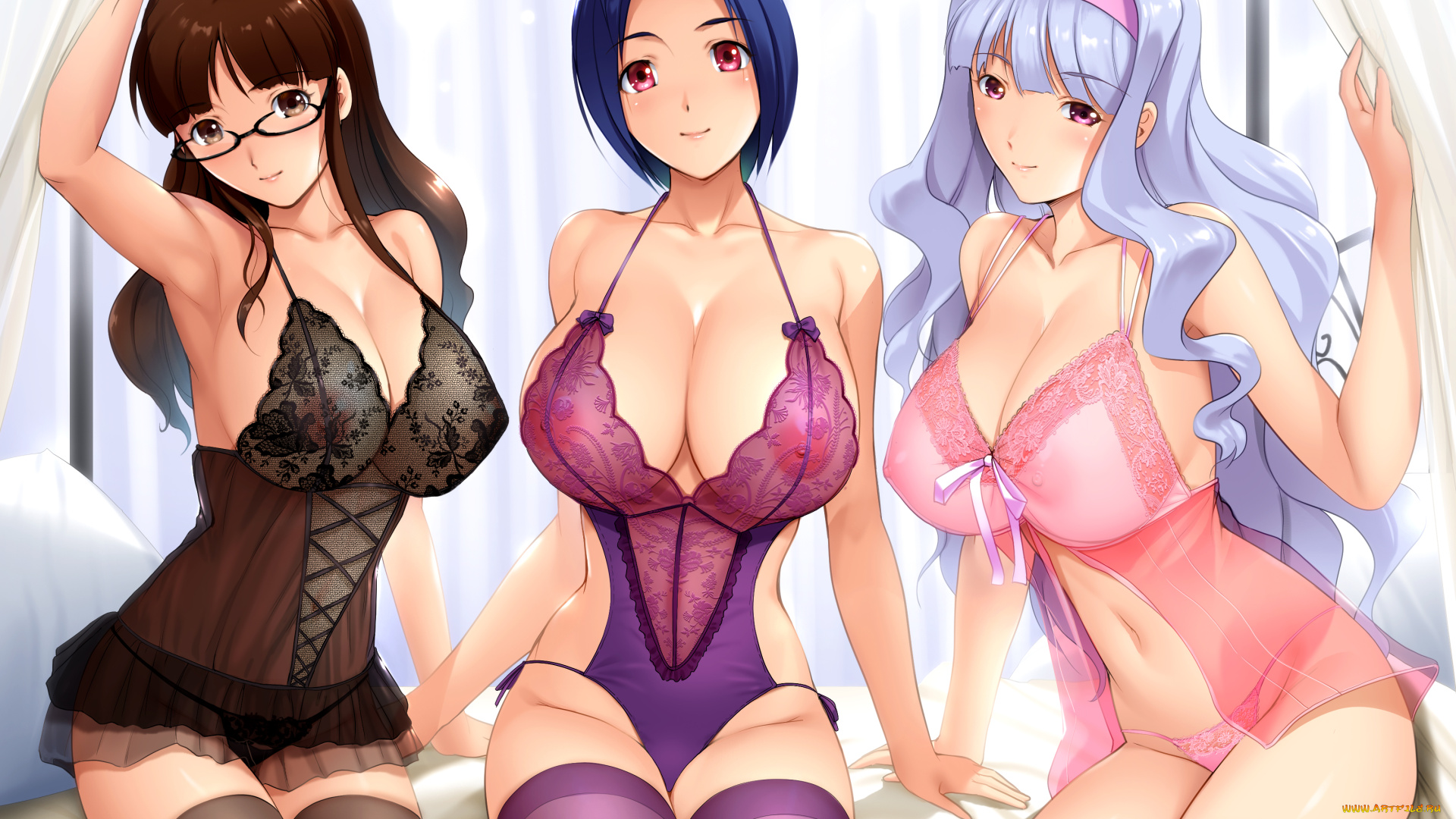 аниме, idolm@ster, девушка, взгляд, фон