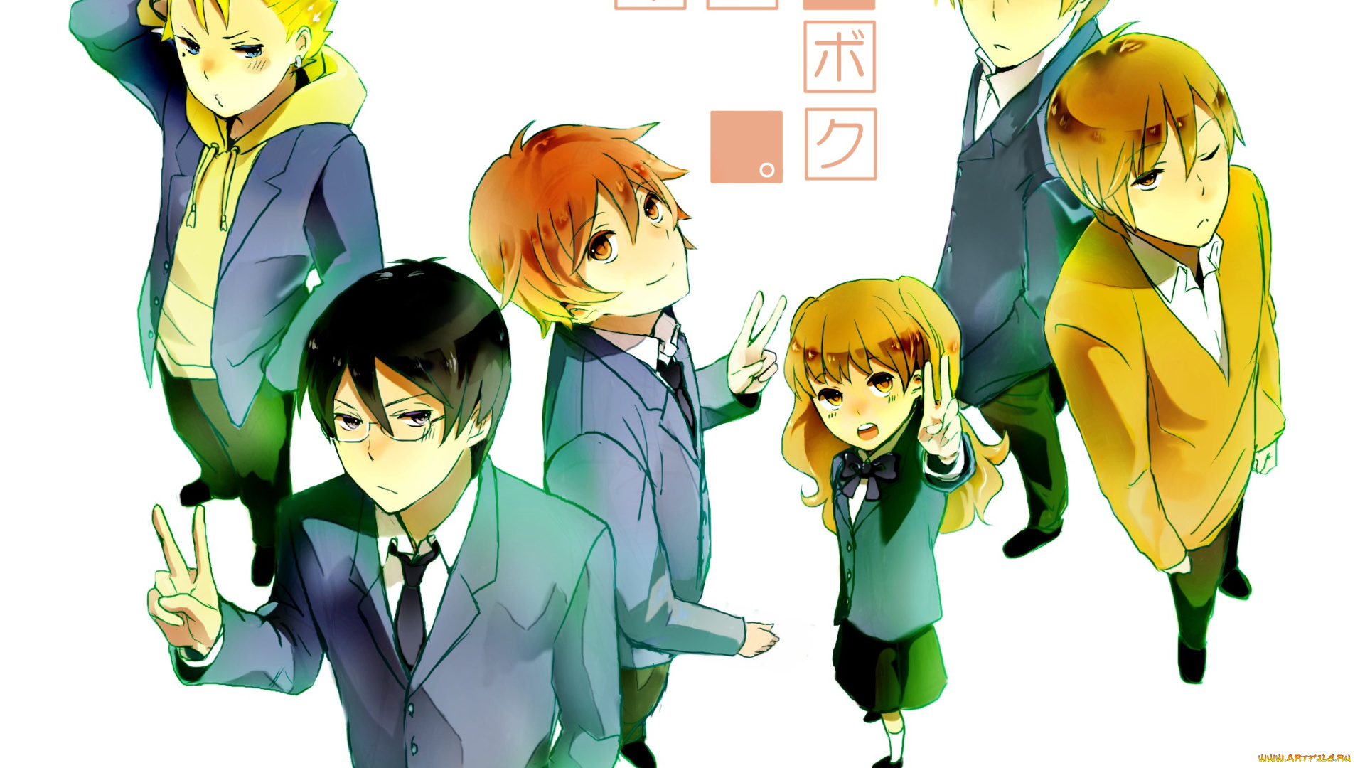 аниме, kimi, to, boku, парни