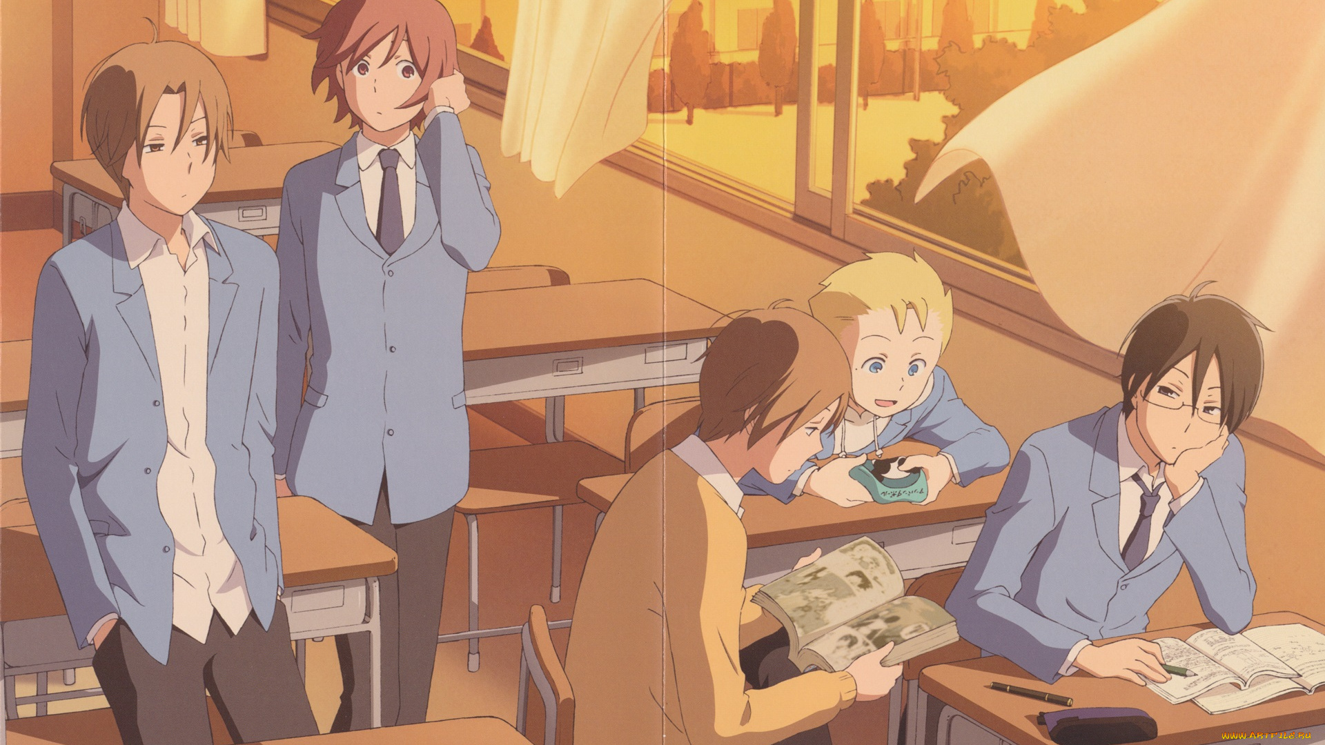 аниме, kimi, to, boku, парни