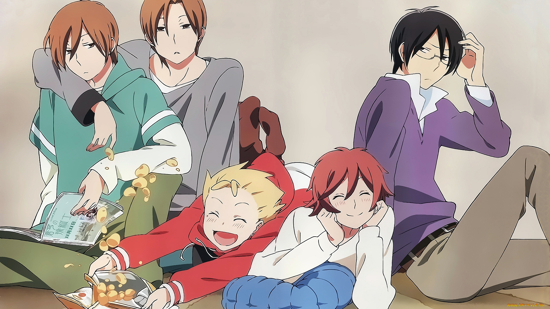 аниме, kimi, to, boku, парни