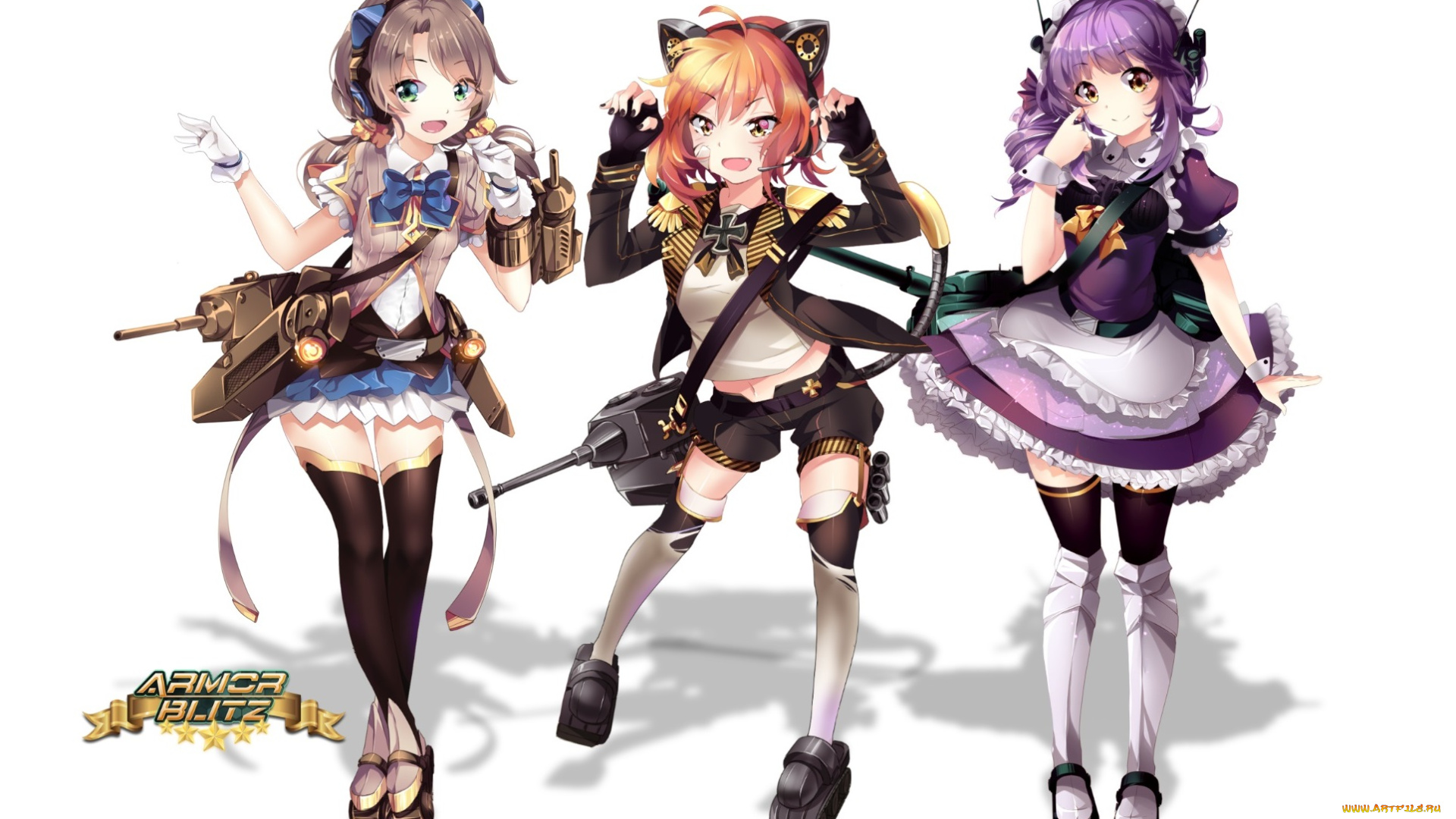 аниме, оружие, , техника, , технологии, девочки