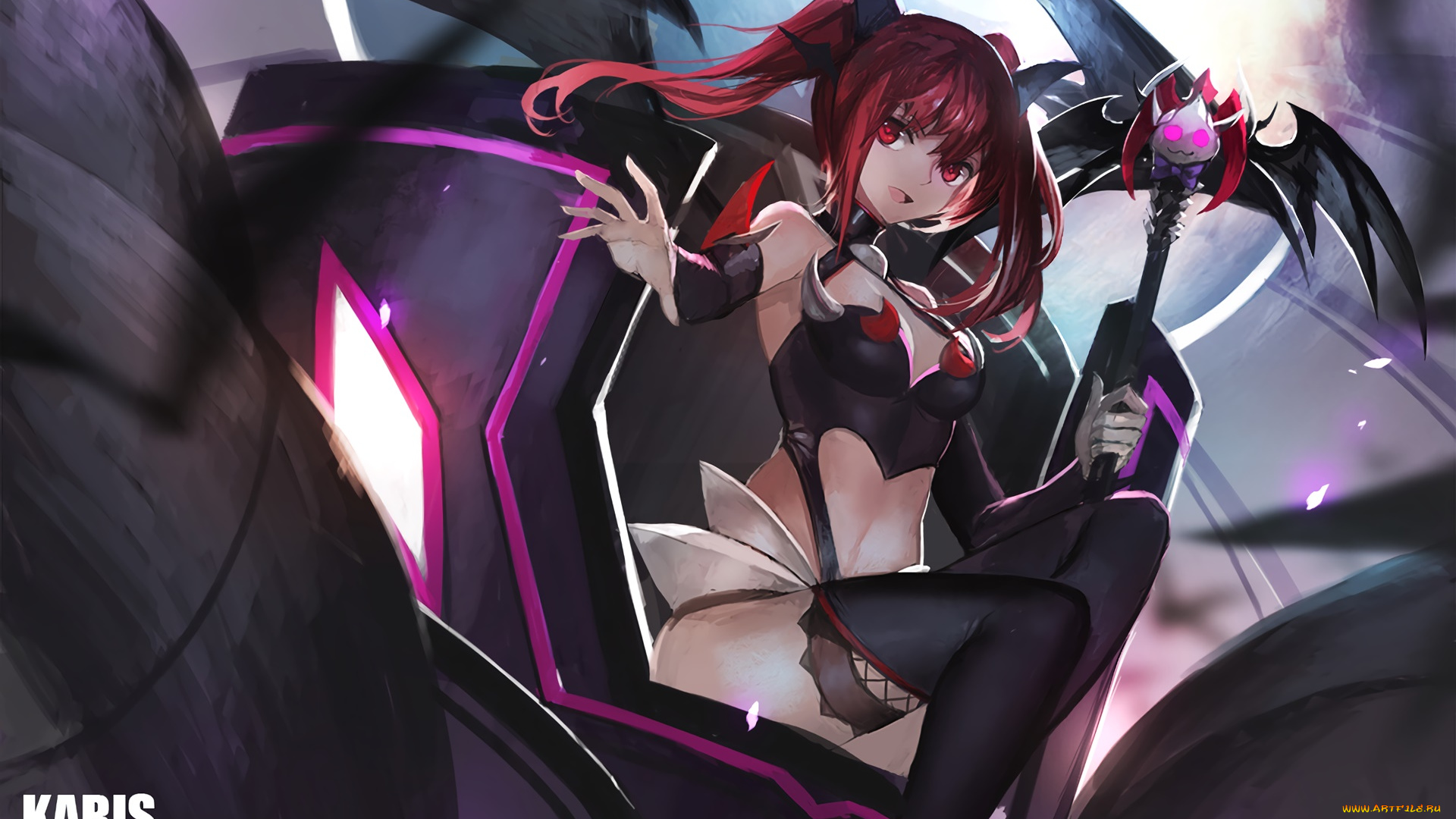 аниме, pixiv, fantasia, девушка, фон, взгляд