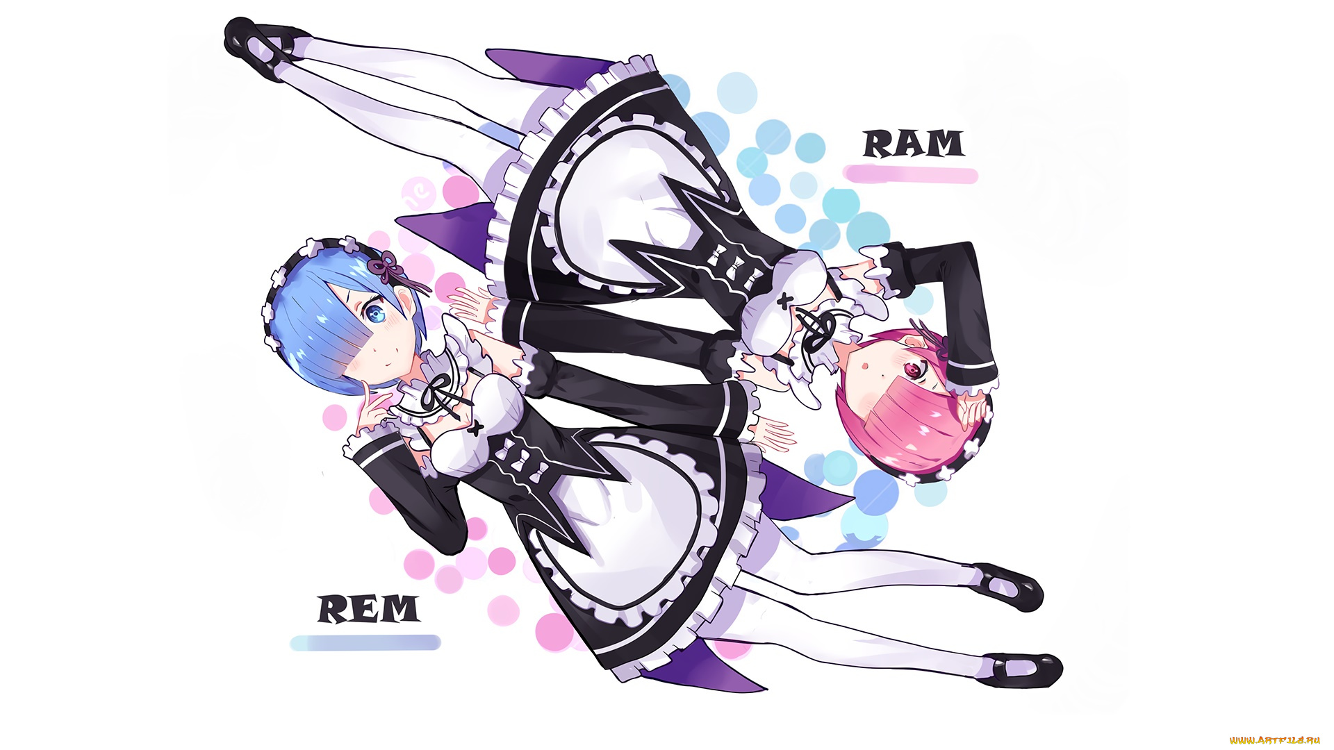 аниме, re, , zero, kara, hajimeru, isekai, seikatsu, девушки, взгляд, фон