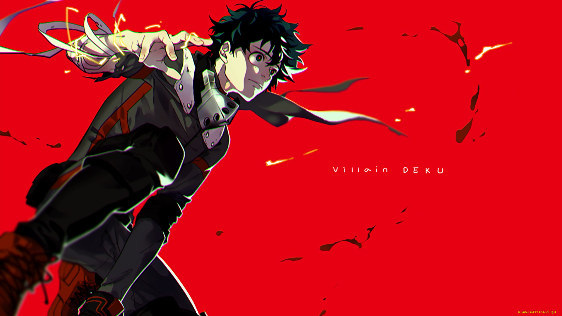 boku, no, hero, academia, аниме, фон, взгляд, парень