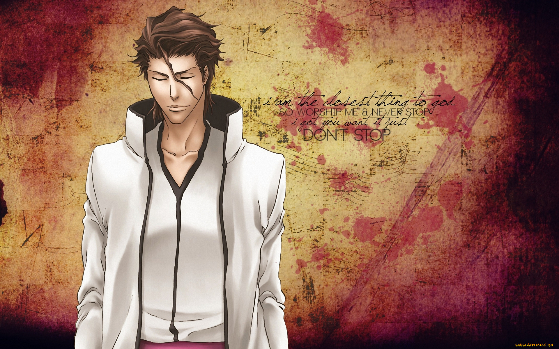 аниме, bleach, злодей, aizen, sosuke, мужчина, shinigami, воин