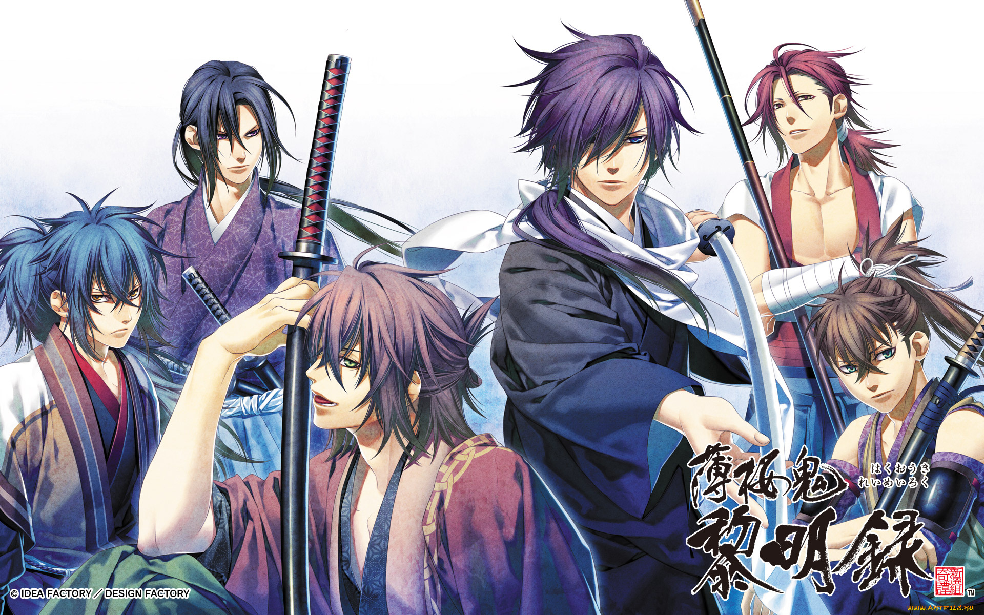 аниме, hakuoki, парни