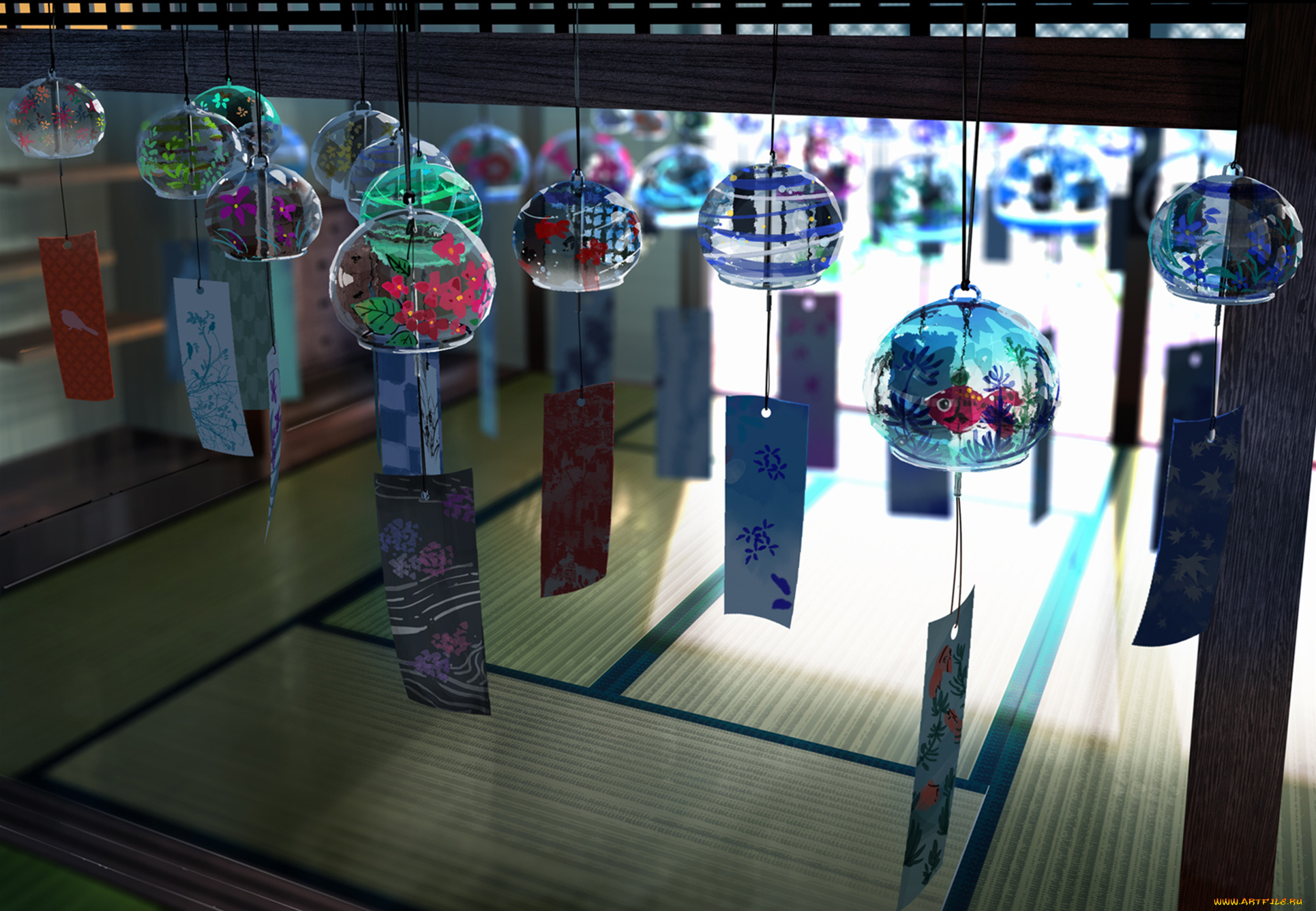 аниме, unknown, , другое, татами, японский, колокольчик, фурин