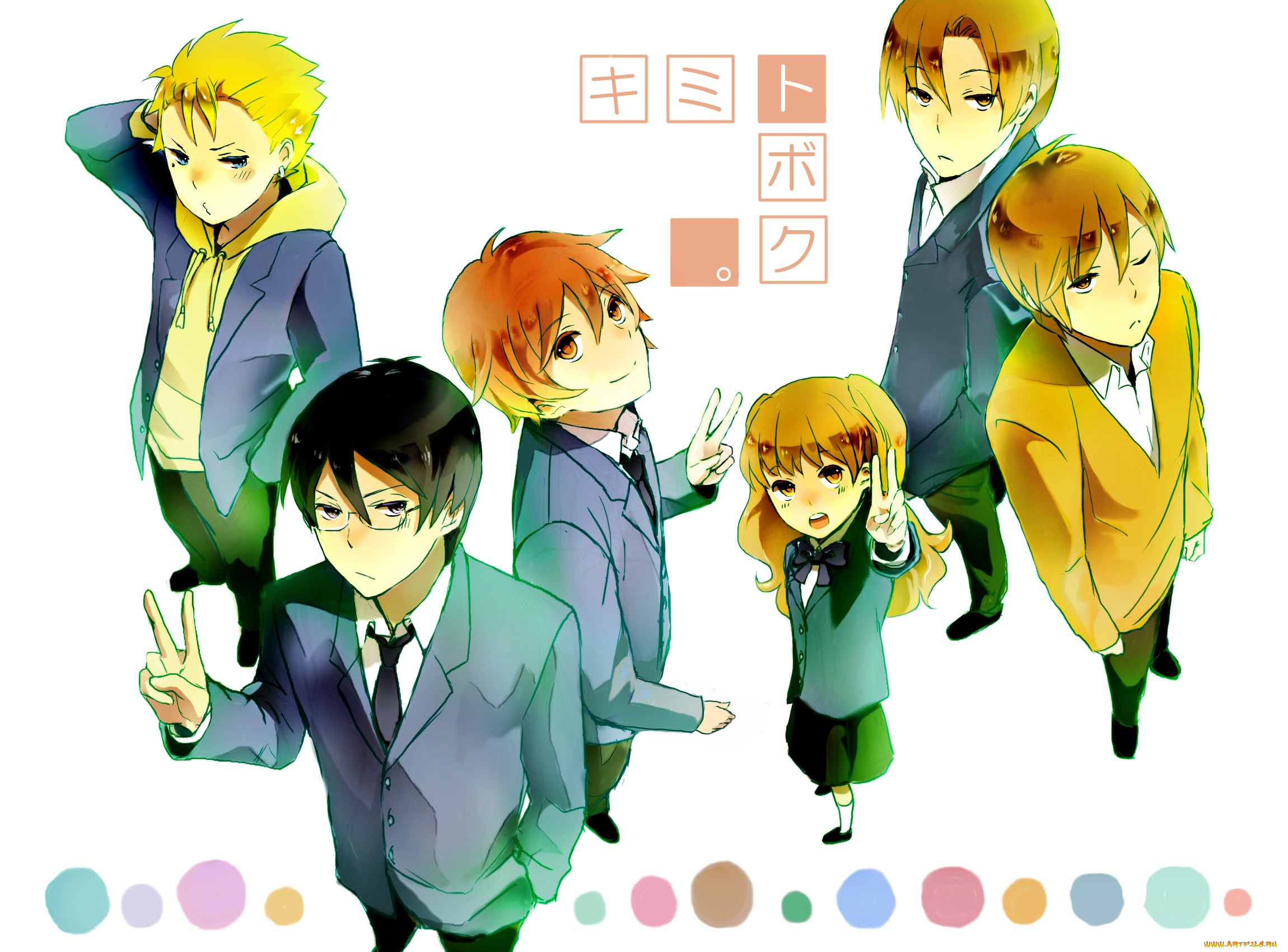 аниме, kimi, to, boku, парни