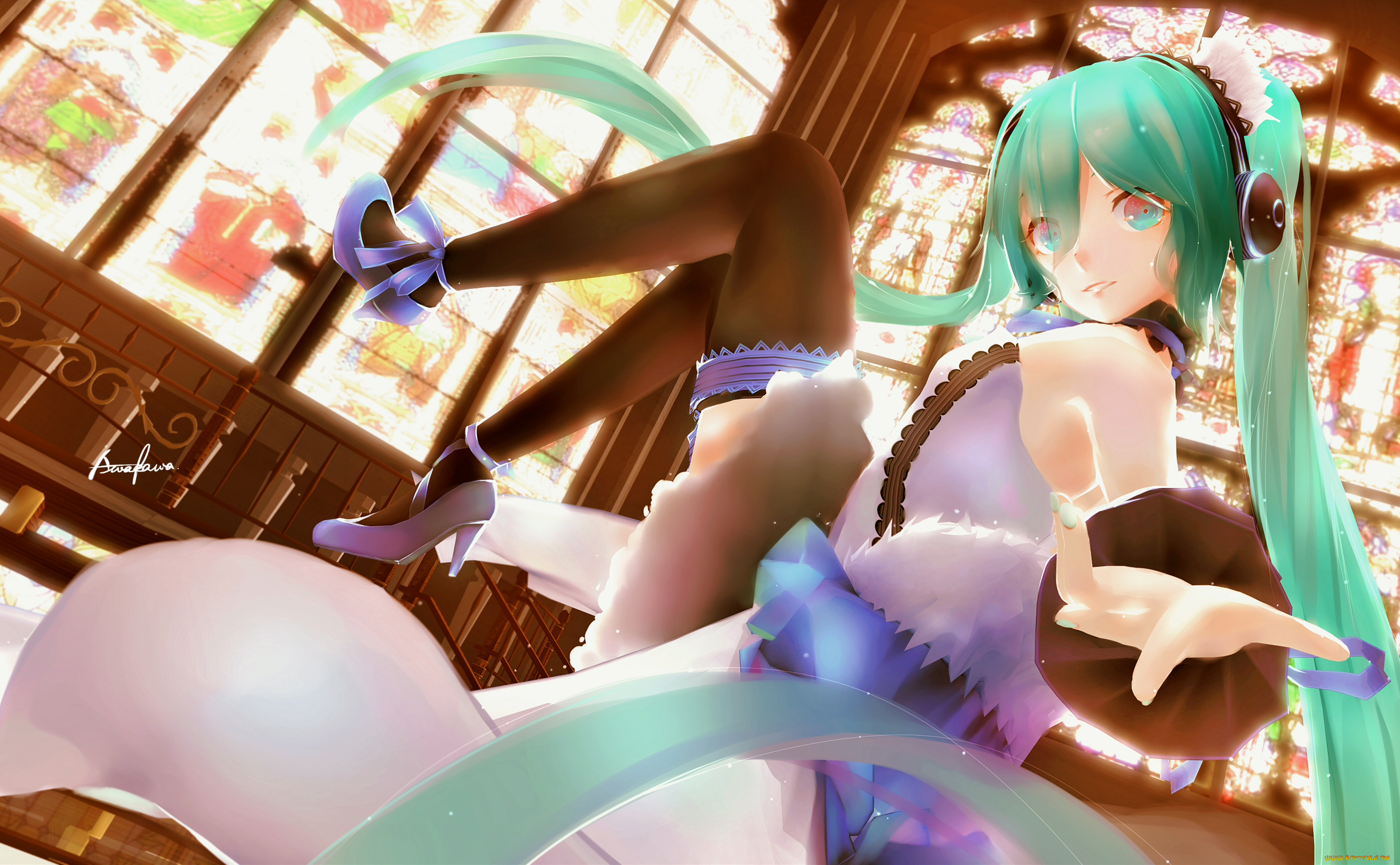 аниме, vocaloid, hatsune, miku