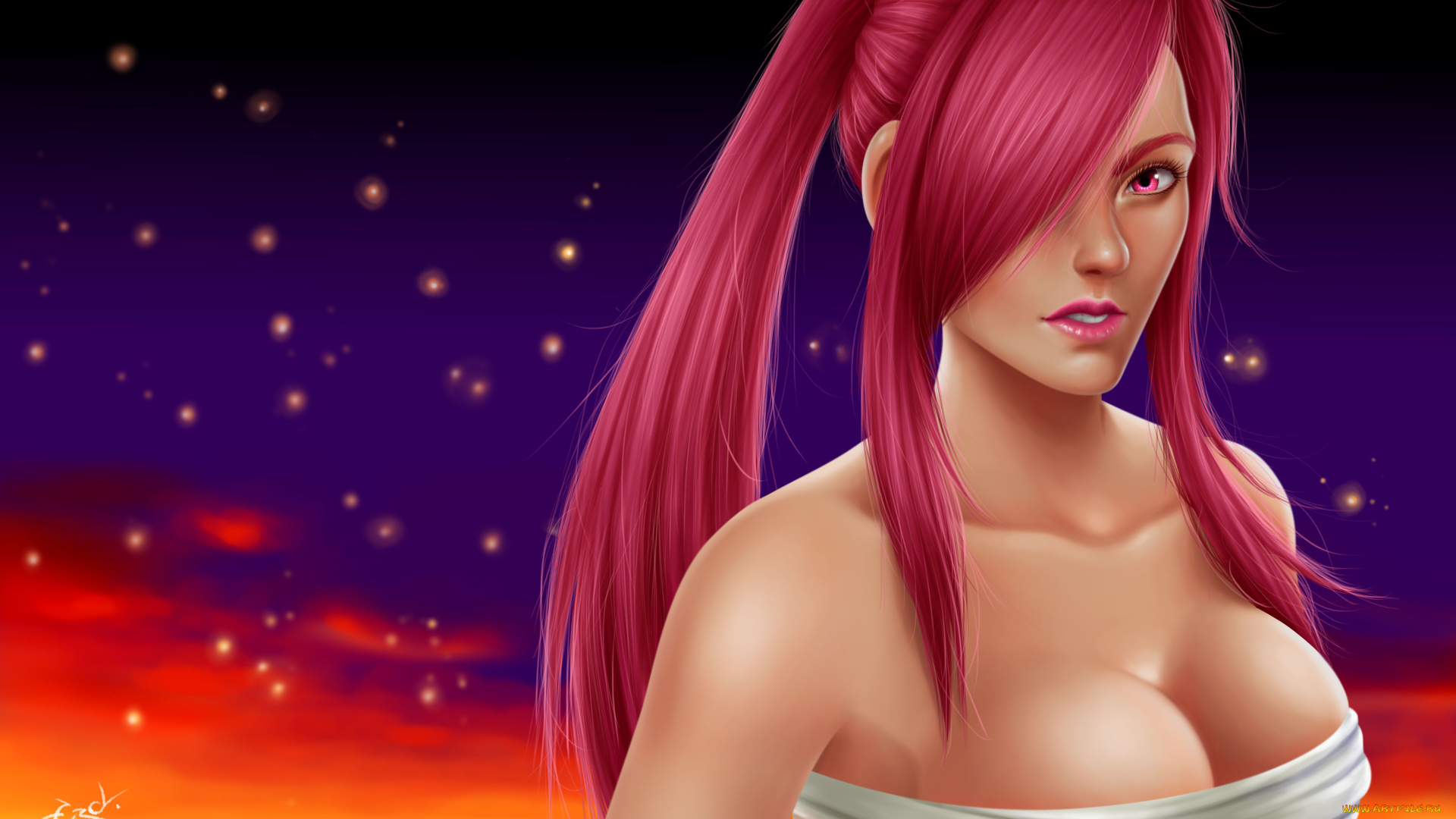 3д, графика, люди, , people, девушка, взгляд, фон