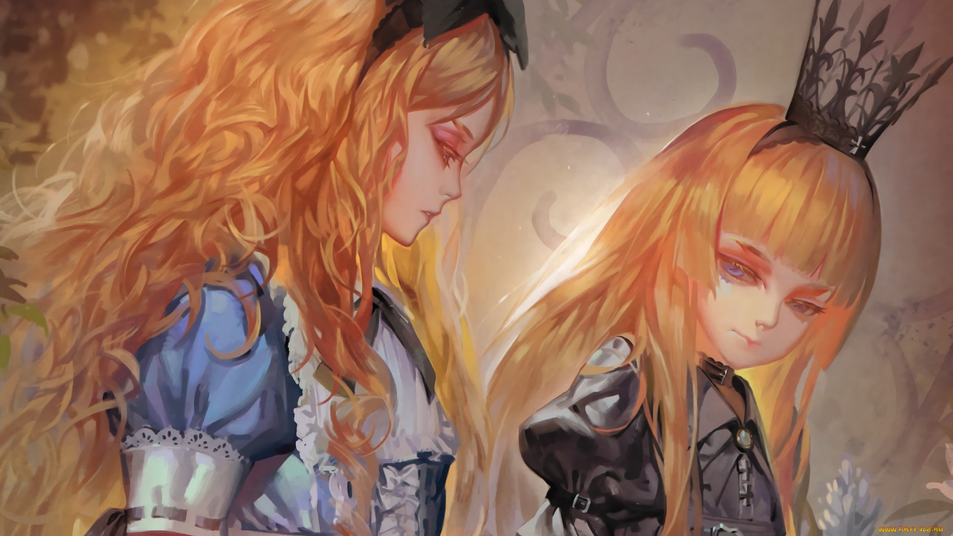 аниме, alice, in, wonderland, white, datura