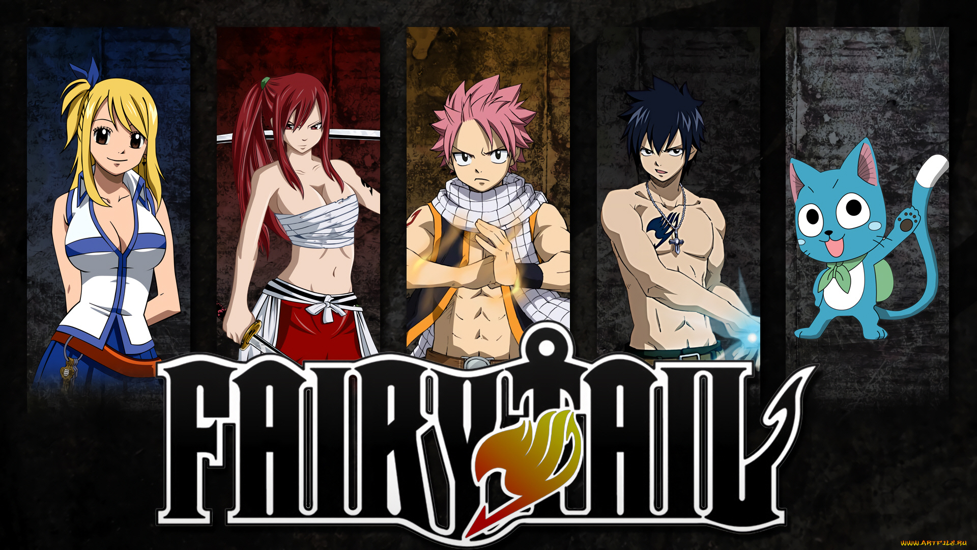аниме, fairy, tail, хвост, феи