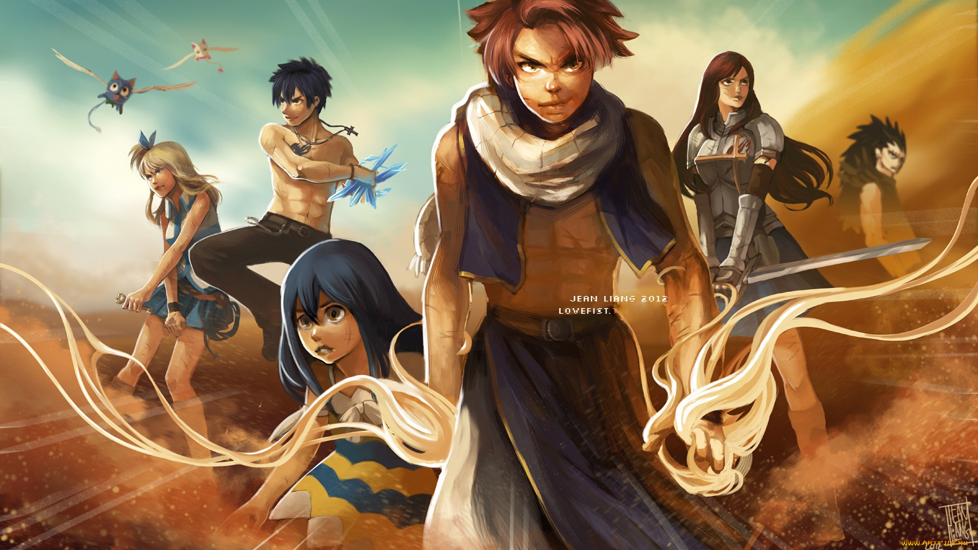 аниме, fairy, tail, хвост, феи