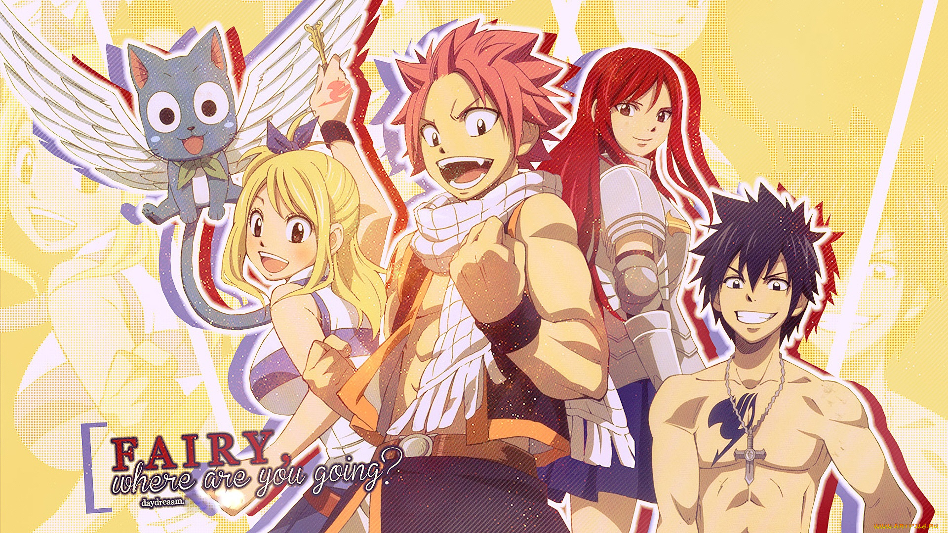 аниме, fairy, tail, хвост, феи