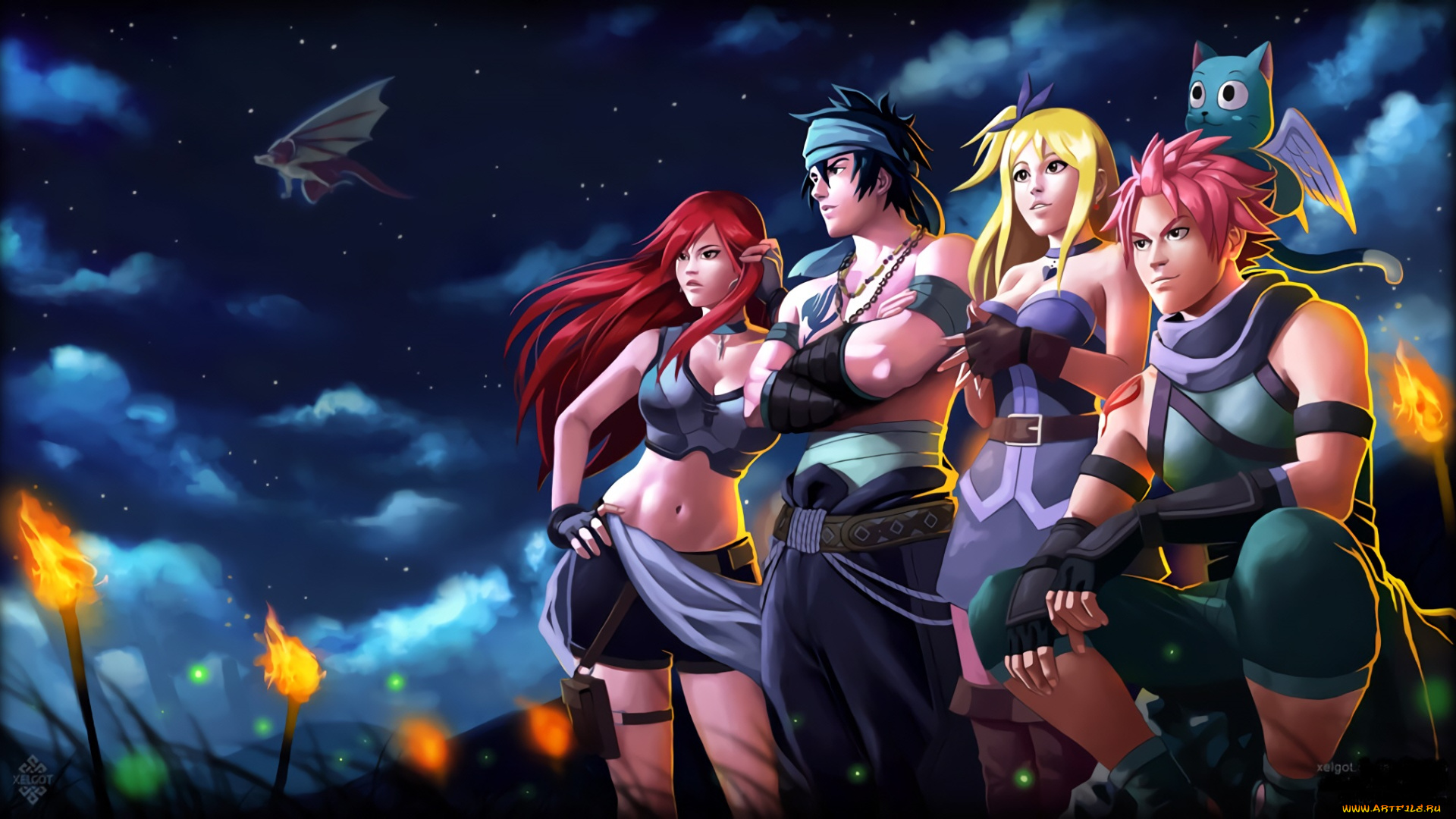 аниме, fairy, tail, хвост, феи