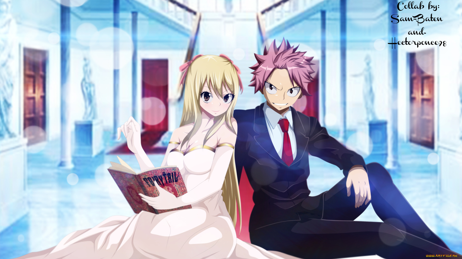 аниме, fairy, tail, нацу, люси