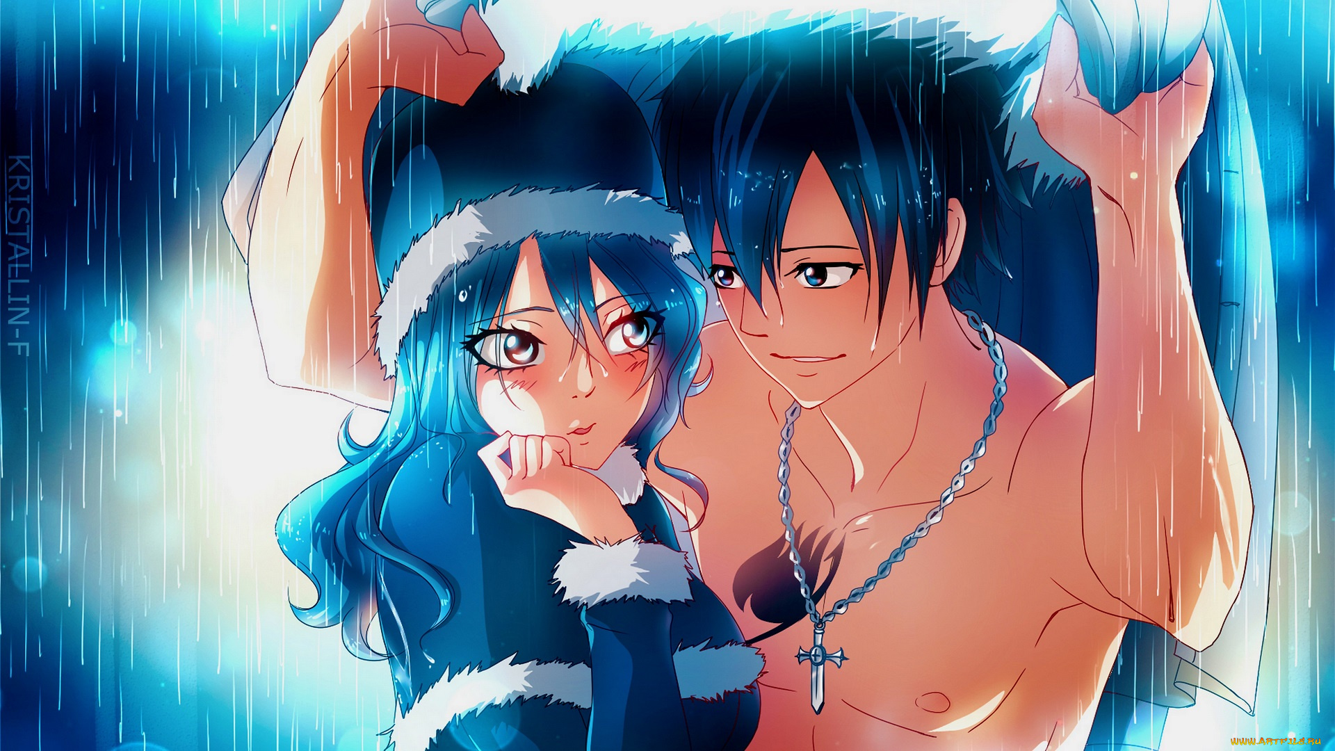 аниме, fairy, tail, пара