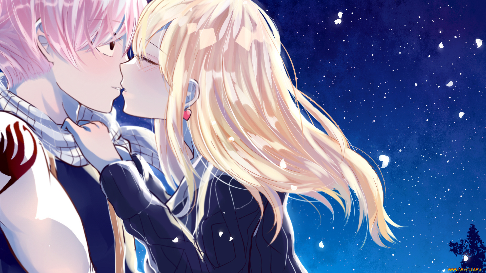 аниме, fairy, tail, пара