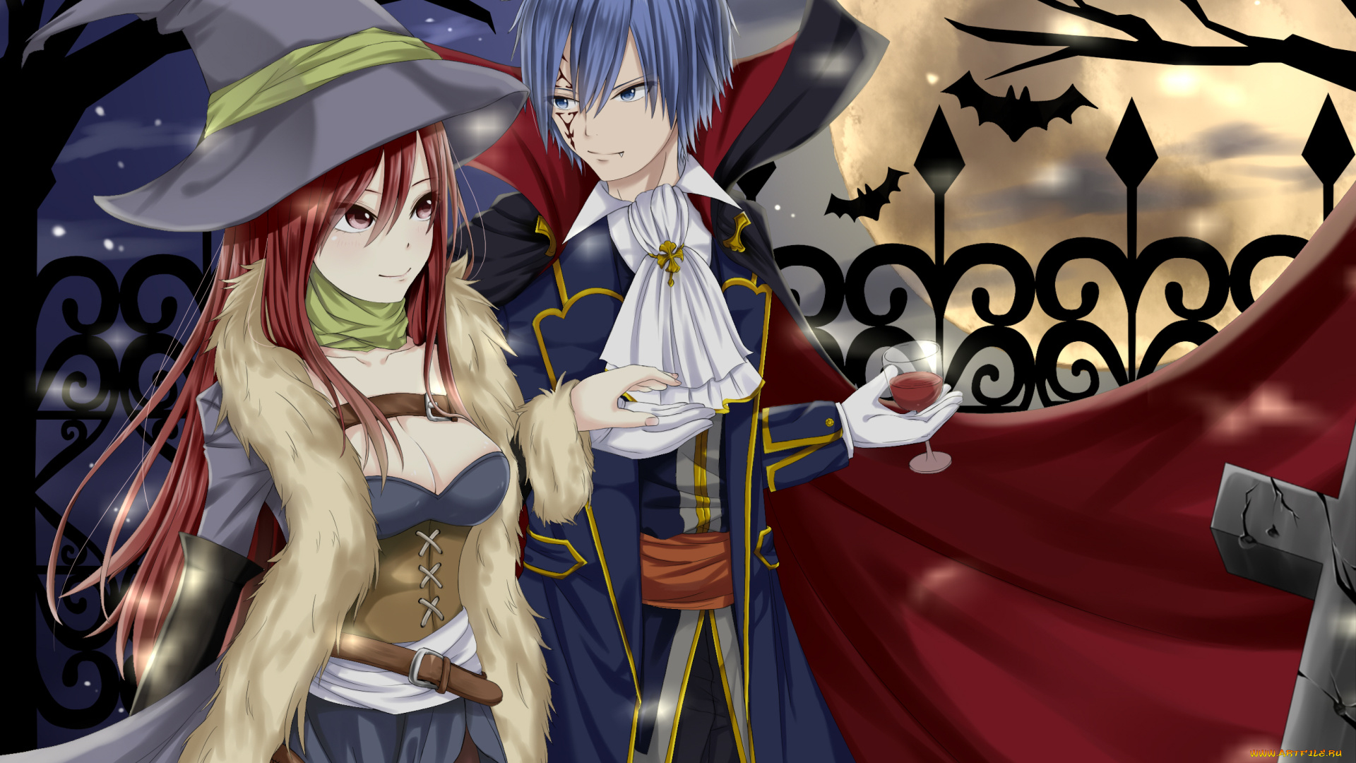 аниме, fairy, tail, пара