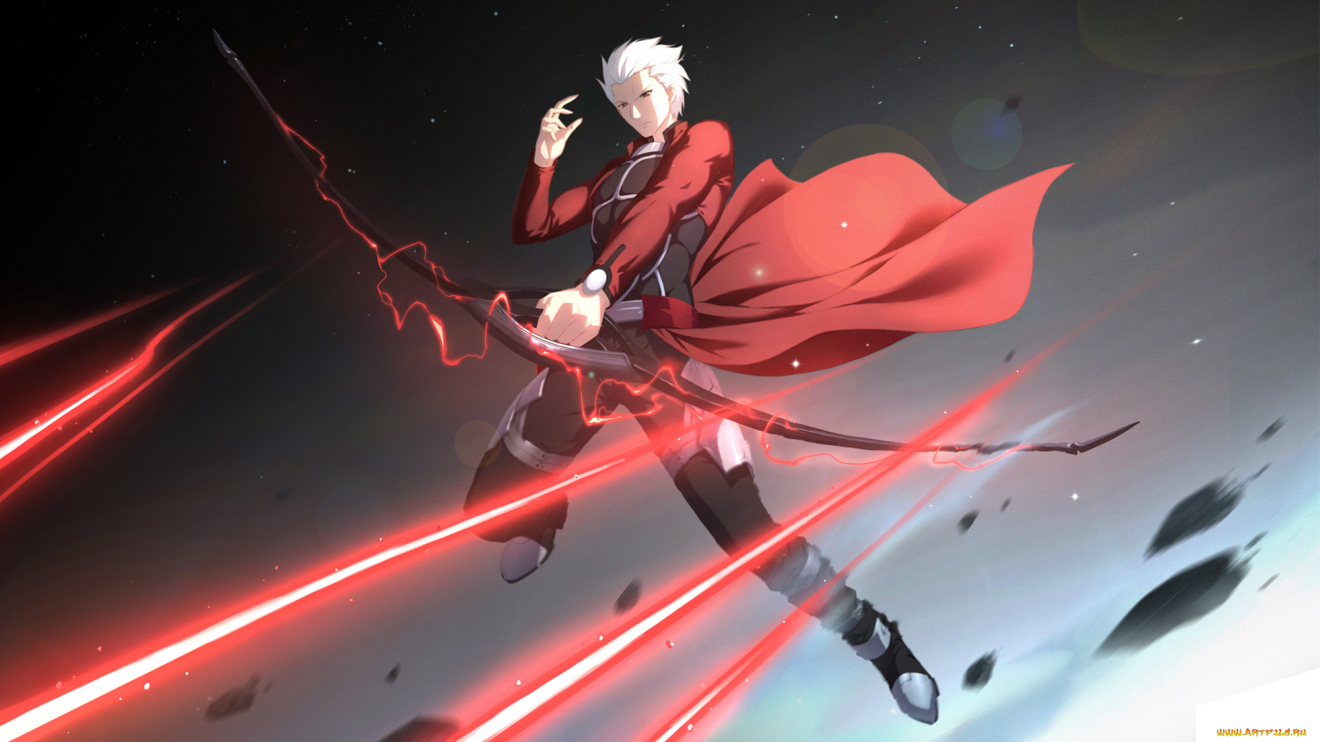 аниме, fate, stay, night, фон, взгляд, девушка