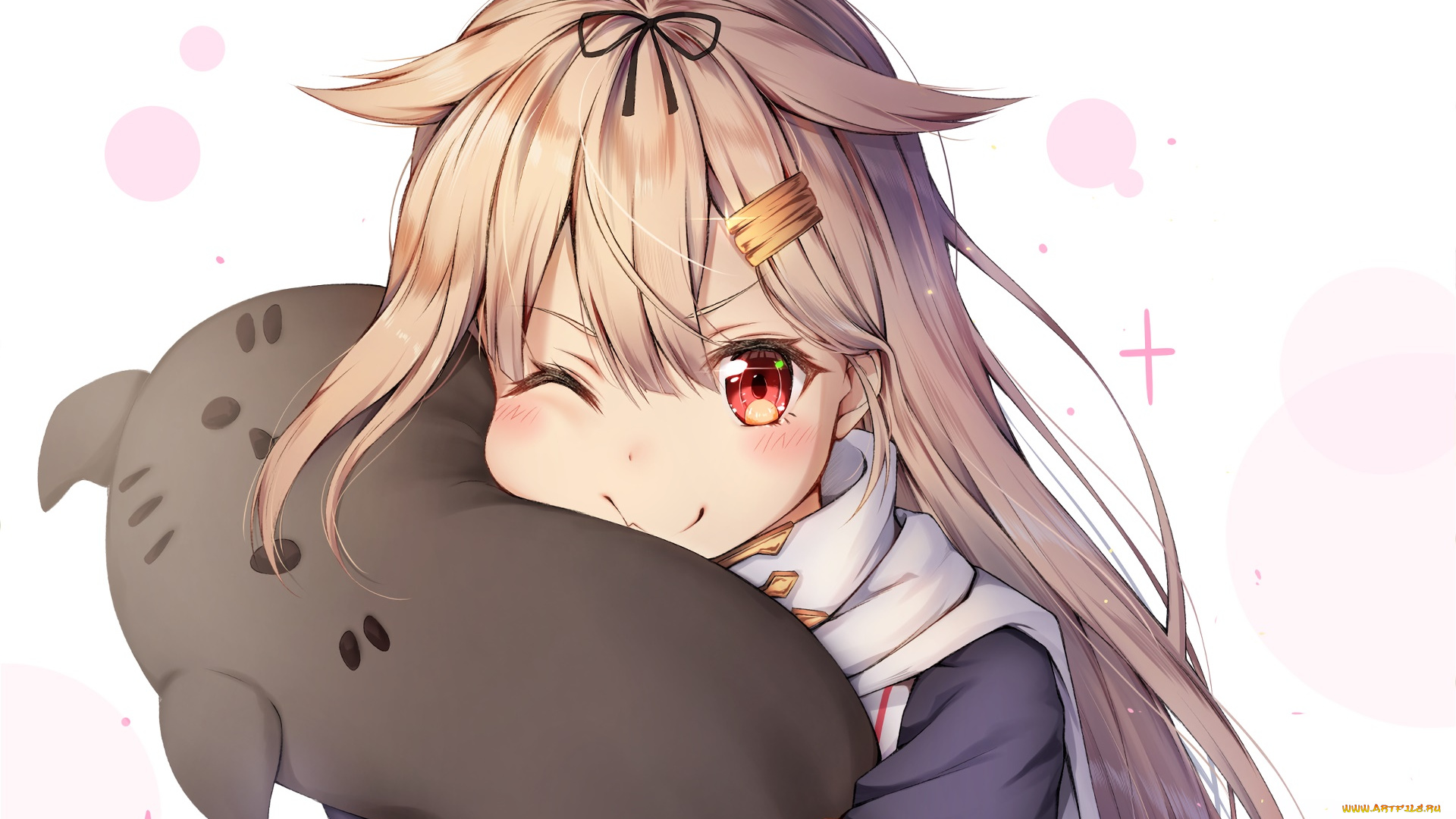 аниме, kantai, collection, взгляд, девушка, фон