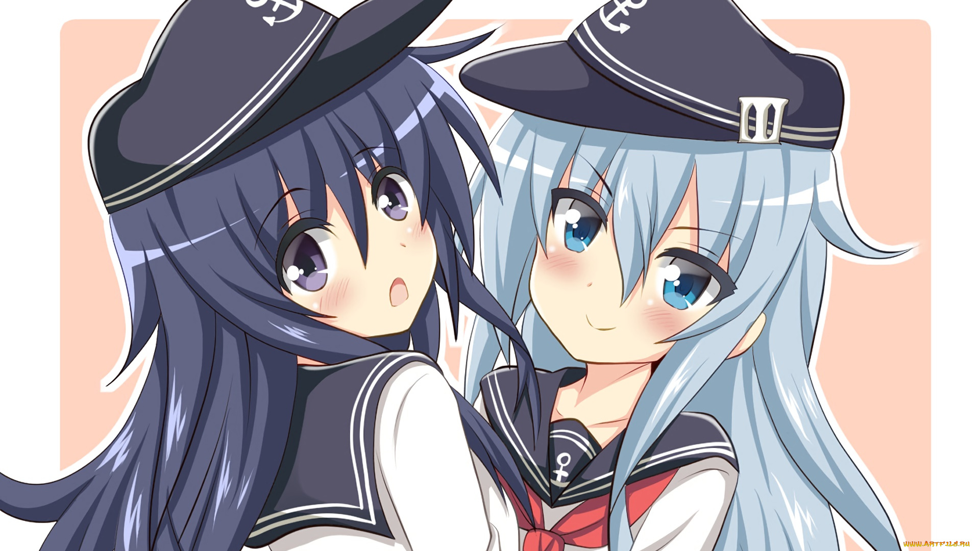 аниме, kantai, collection, взгляд, девушки, фон