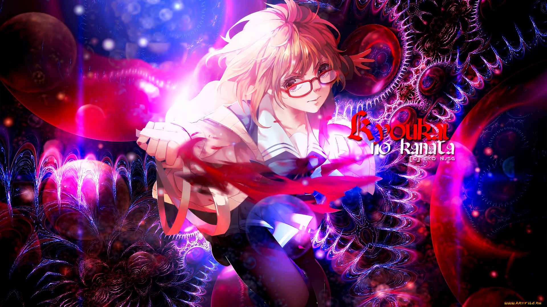 аниме, kyoukai, no, kanata, мирай