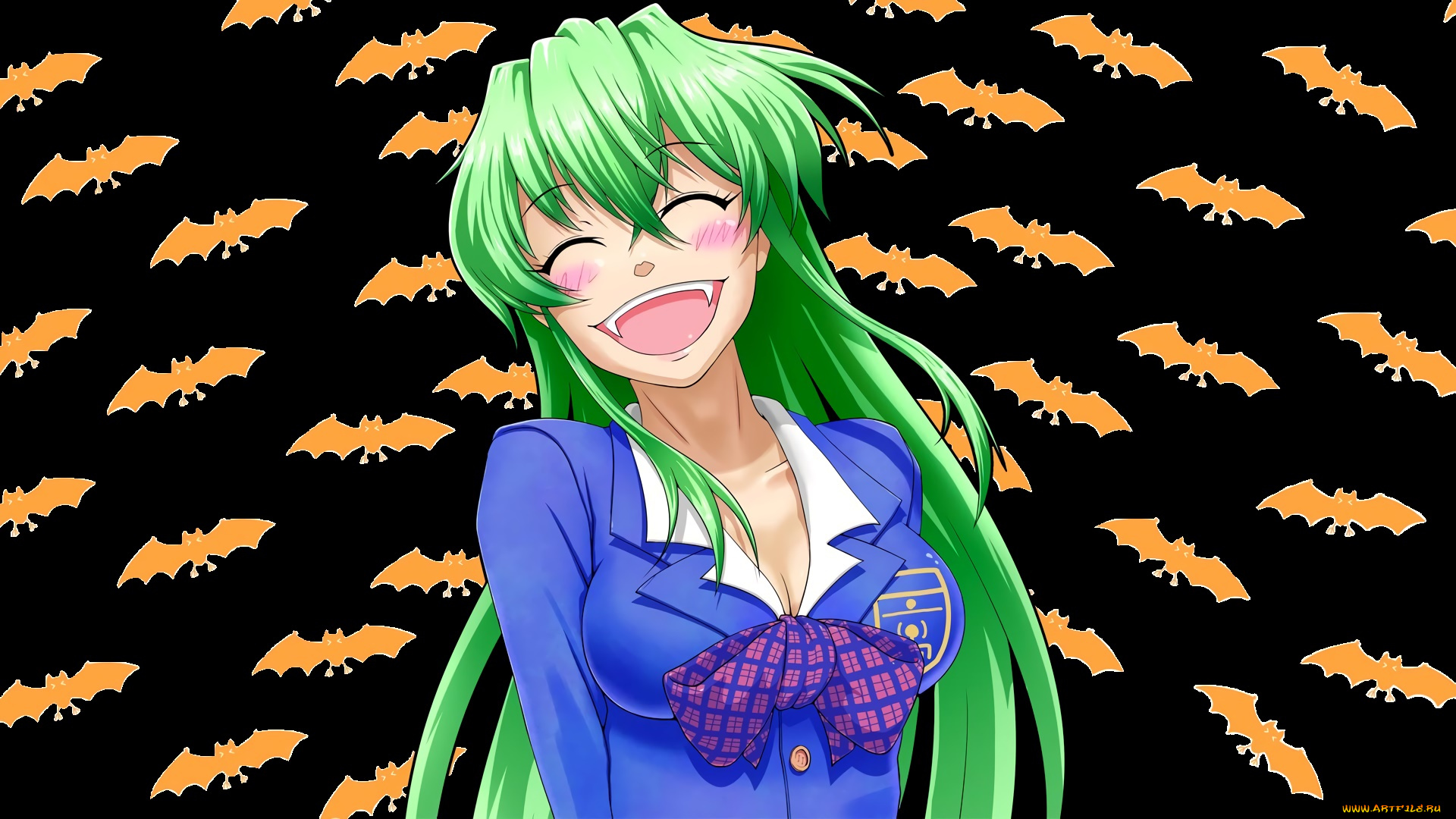 аниме, магия, , колдовство, , halloween, девушка, фон, взгляд