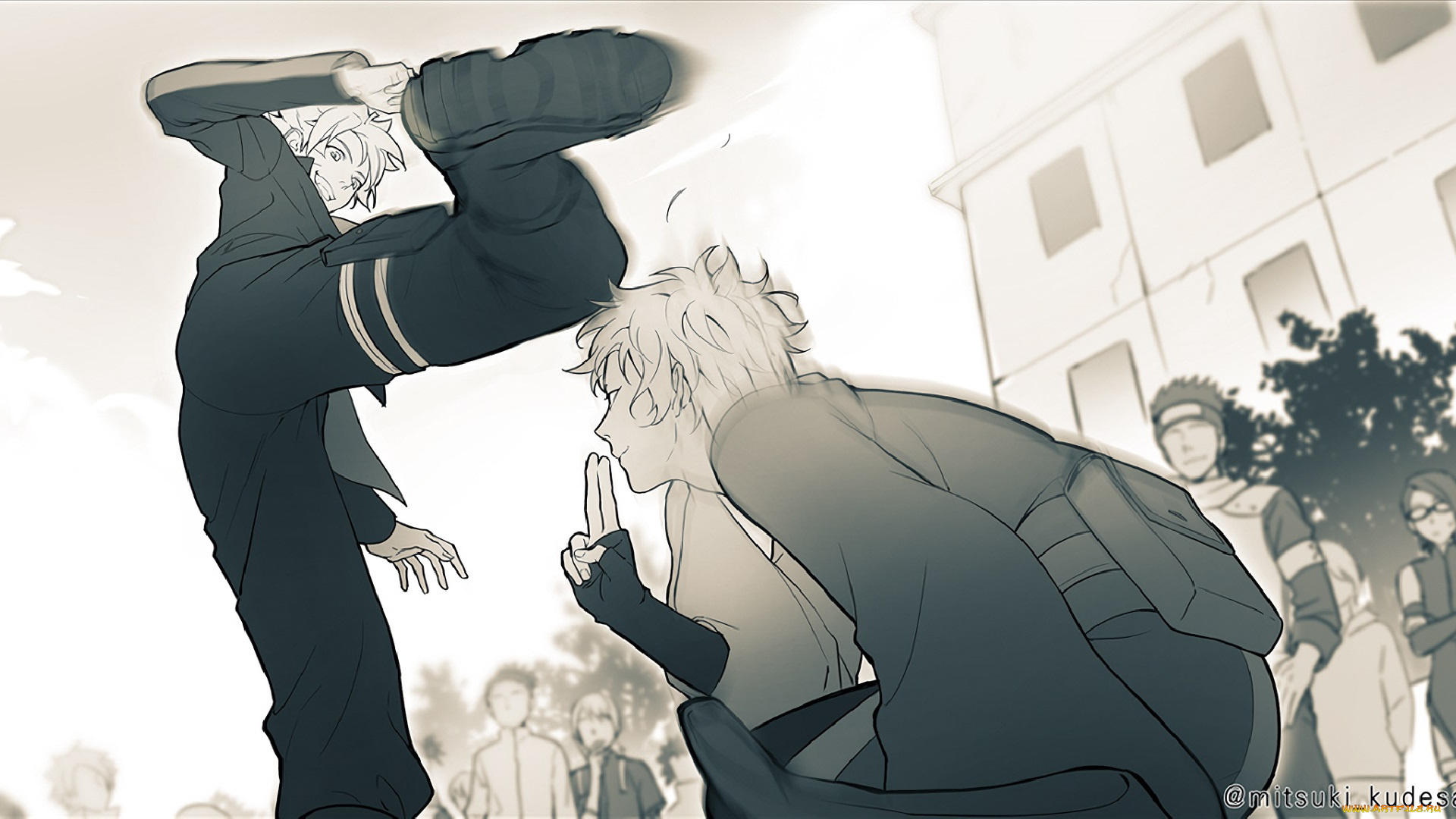 аниме, naruto, бой