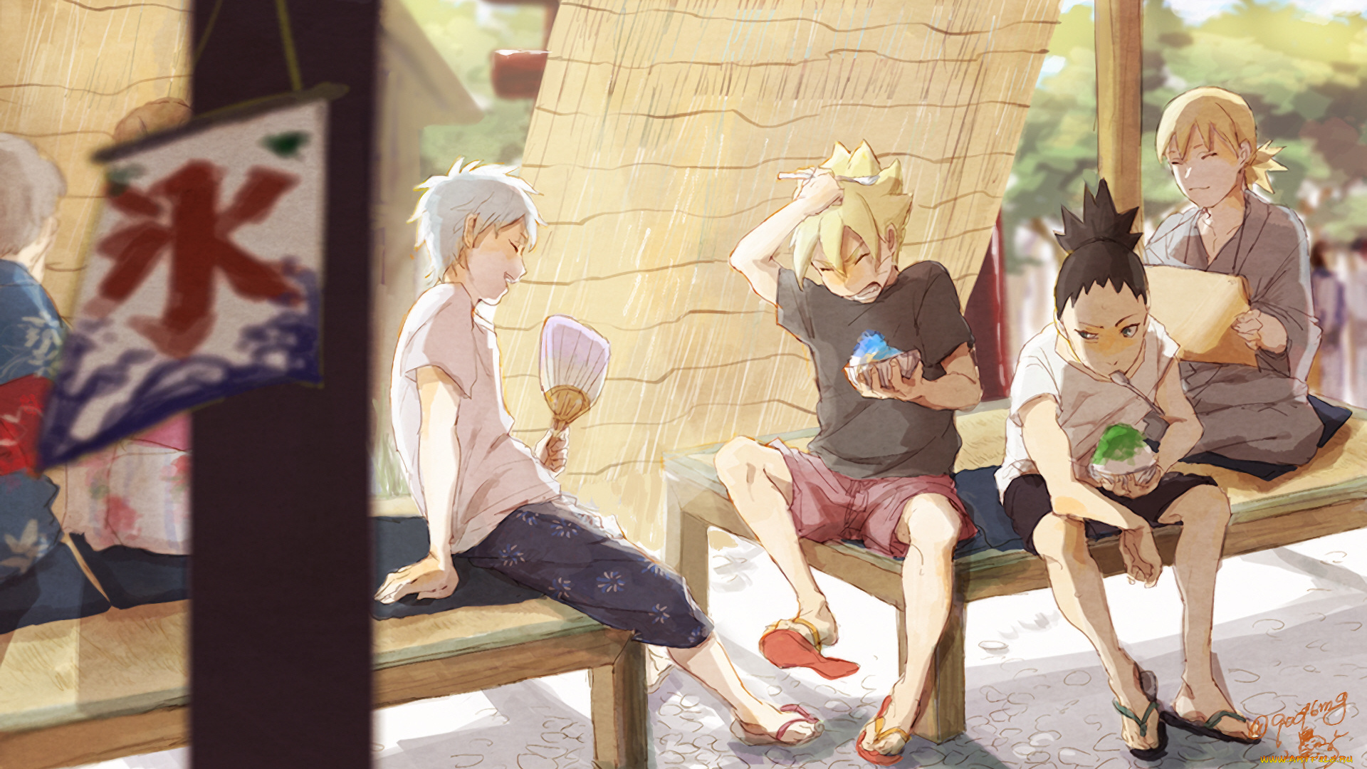 аниме, naruto, дети