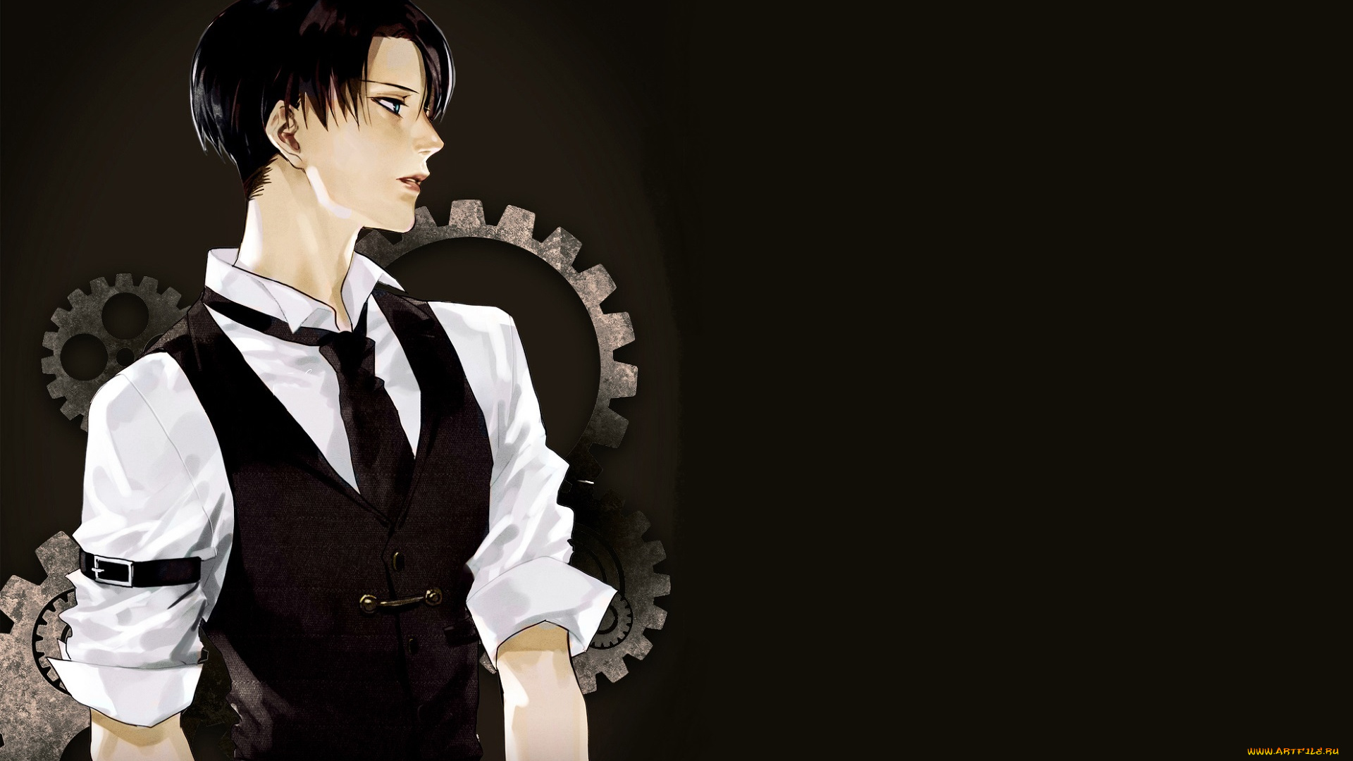 аниме, shingeki, no, kyojin, капрал, леви