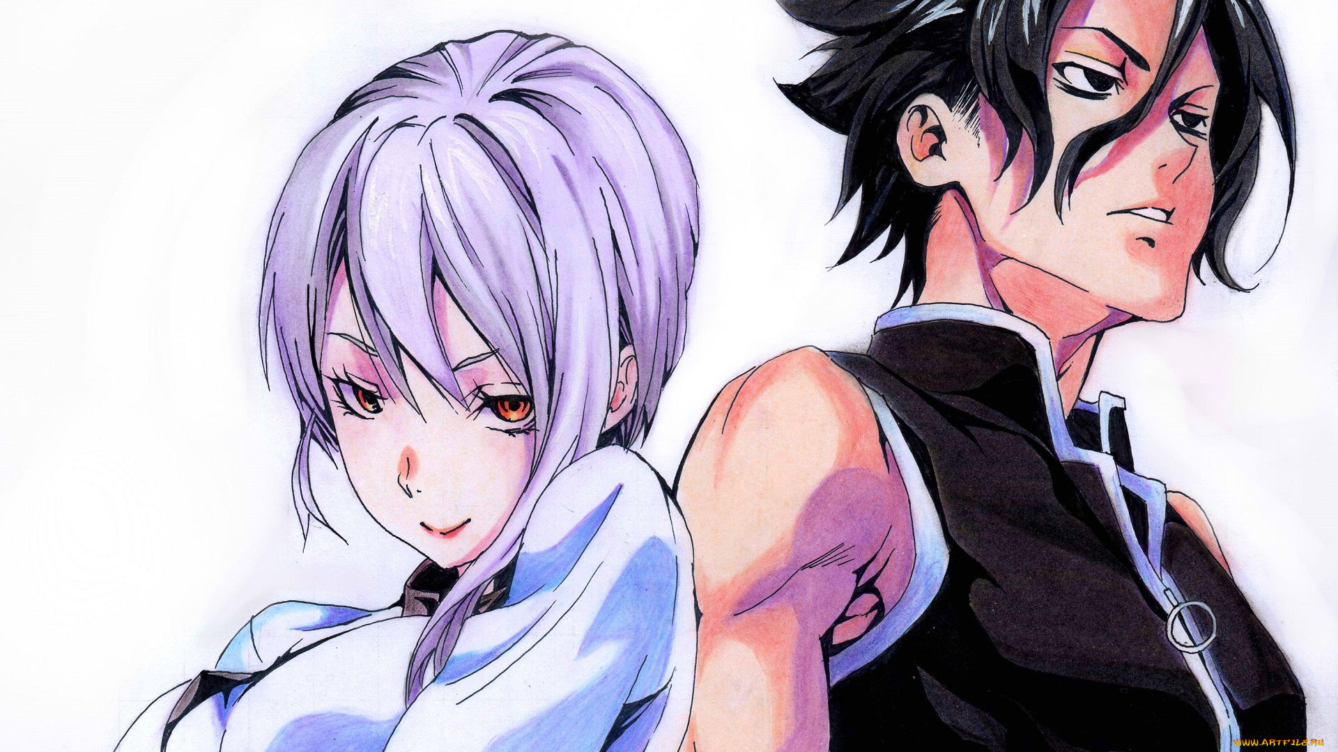 аниме, shokugeki, no, soma, двое