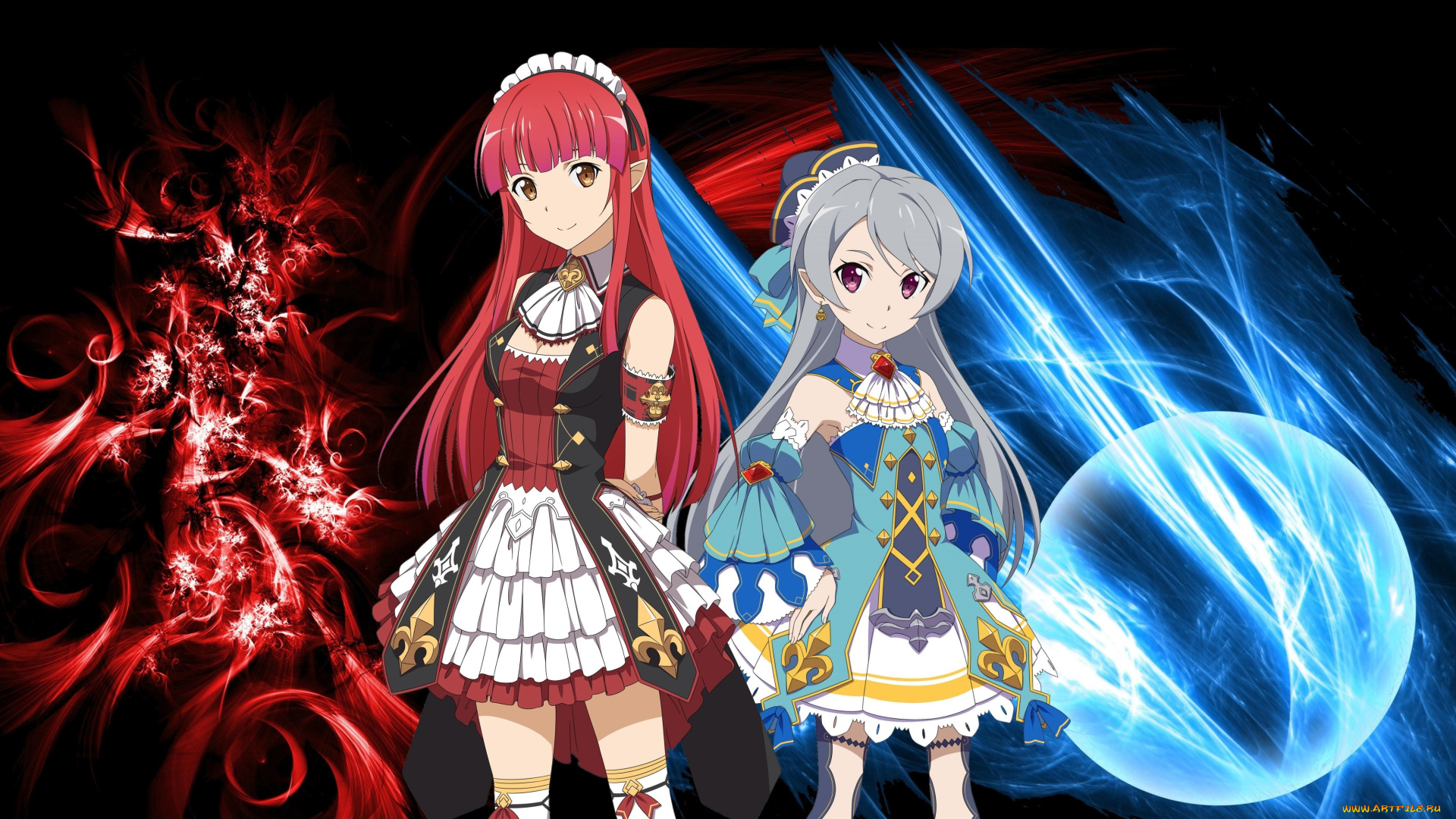 аниме, sword, art, online, девушка, фон, взгляд