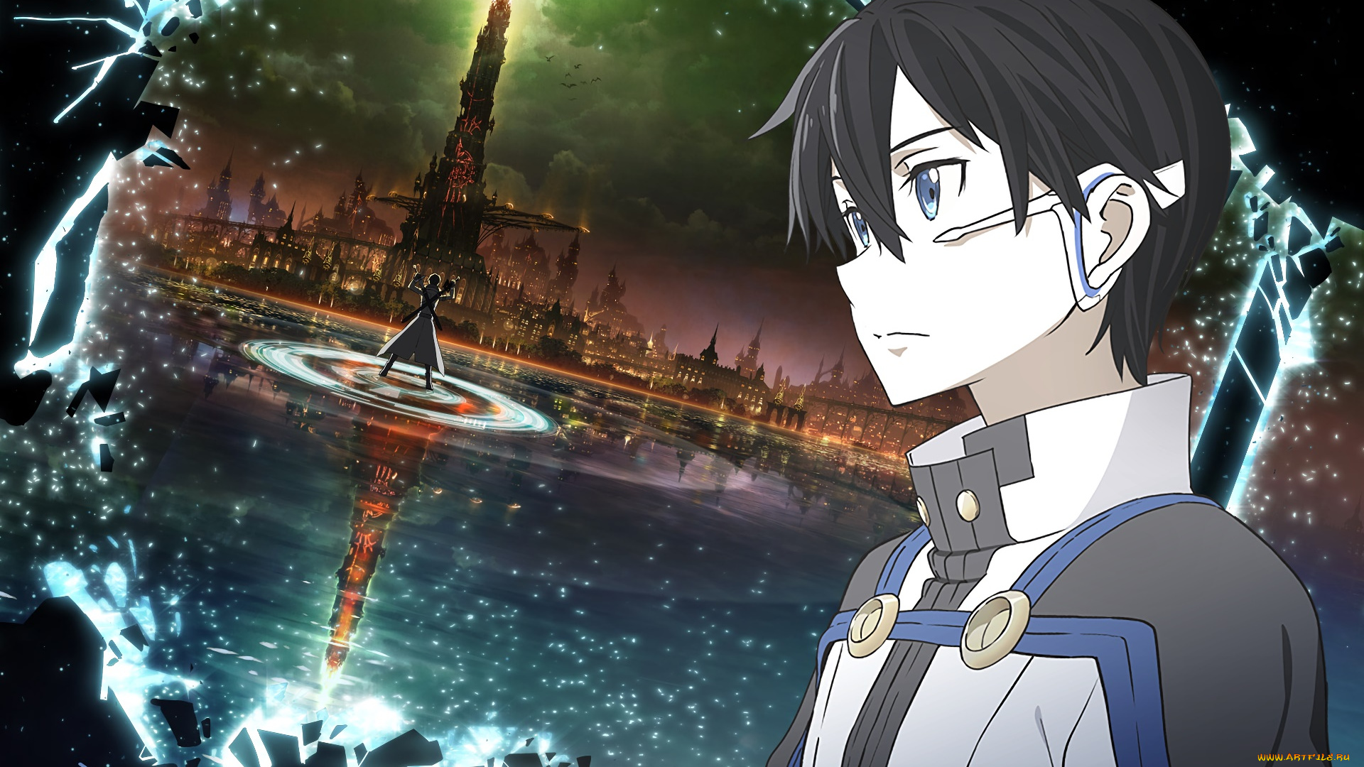 аниме, sword, art, online, фон, взгляд, девушка